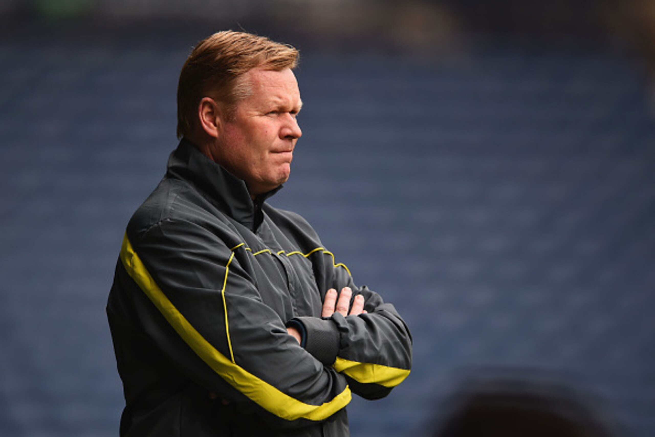 WEST BROMWICH, ENGLAND - FEBRUARY 28:  Ronald Koeman manager of Southampton looks on prior to the Barclays Premier League match between West Bromwich Albion and Southampton at The Hawthorns on February 28, 2015 in West Bromwich, England.  (Photo by Lauren