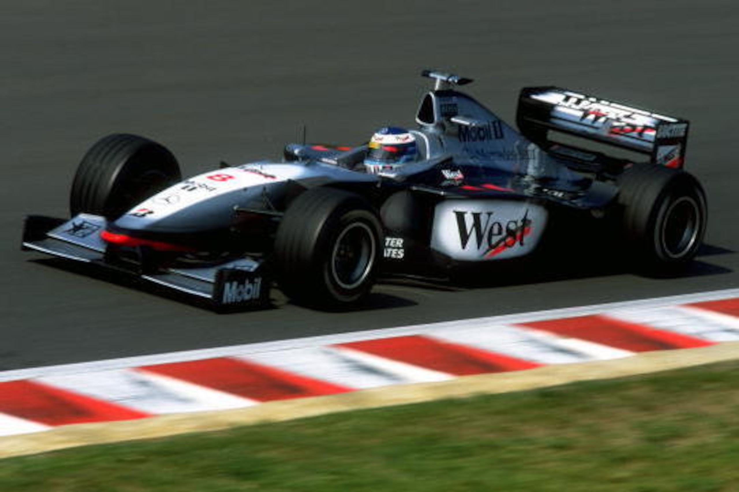 16 Aug 1998: McLaren Mercedes driver Mika Hakkinen on his way to third in the Hungarian Grand Prix at the Hungaroring in Hungary. \ Mandatory Credit: Mark Thompson /Allsport 16 Aug 1998: McLaren Mercedes driver Mika Hakkinen on his way to third in the Hungarian Grand Prix at the Hungaroring in Hungary. \ Mandatory Credit: Mark Thompson /Allsport