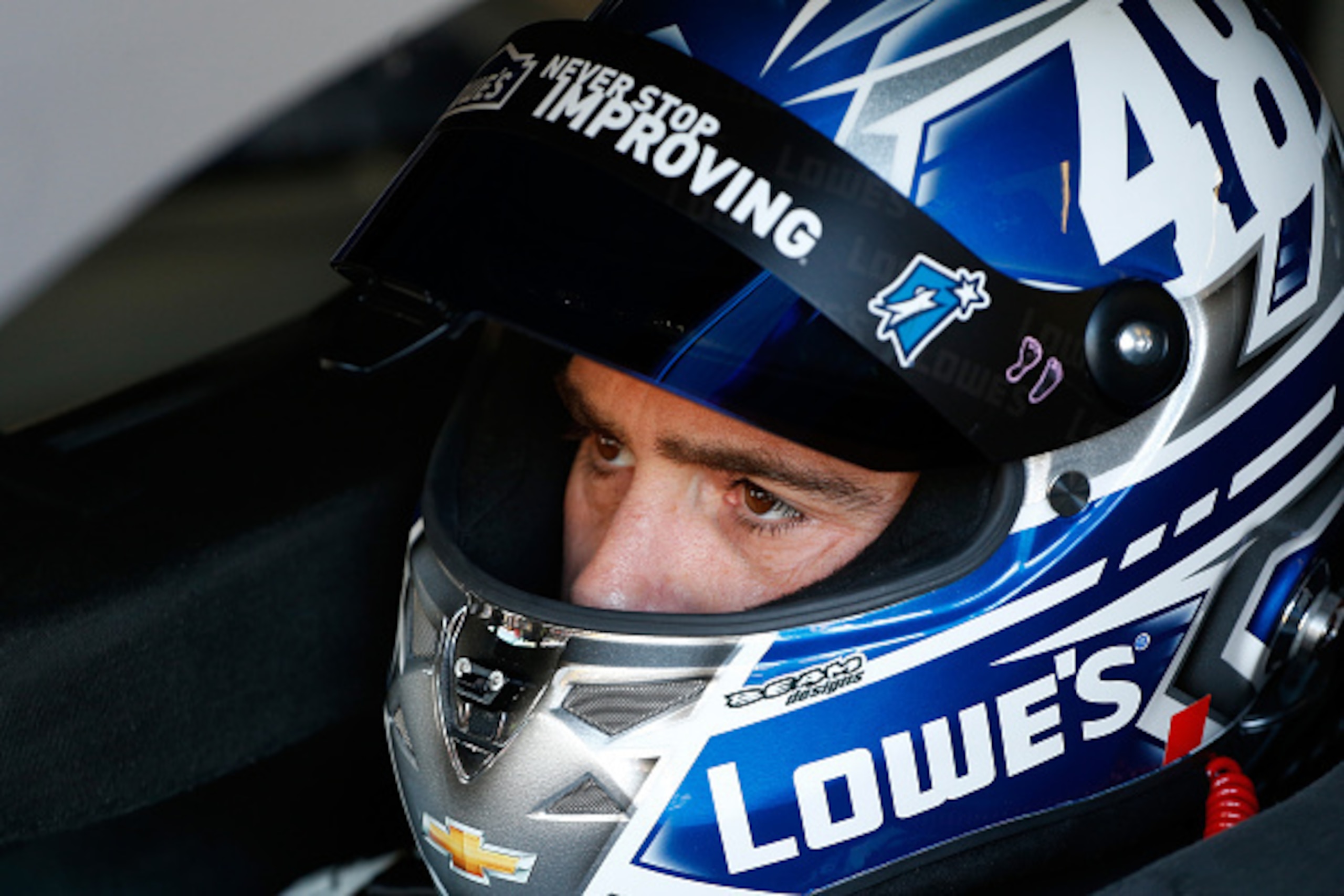 AVONDALE, AZ - MARCH 14: Jimmie Johnson, driver of the #48 LOWES Chevrolet, prepares to drive during practice for the NASCAR Sprint Cup Series CampingWorld.com 500 at Phoenix International Raceway on March 14, 2015 in Avondale, Arizona. (Photo by Christ AVONDALE, AZ - MARCH 14: Jimmie Johnson, driver of the #48 LOWES Chevrolet, prepares to drive during practice for the NASCAR Sprint Cup Series CampingWorld.com 500 at Phoenix International Raceway on March 14, 2015 in Avondale, Arizona. (Photo by Christ