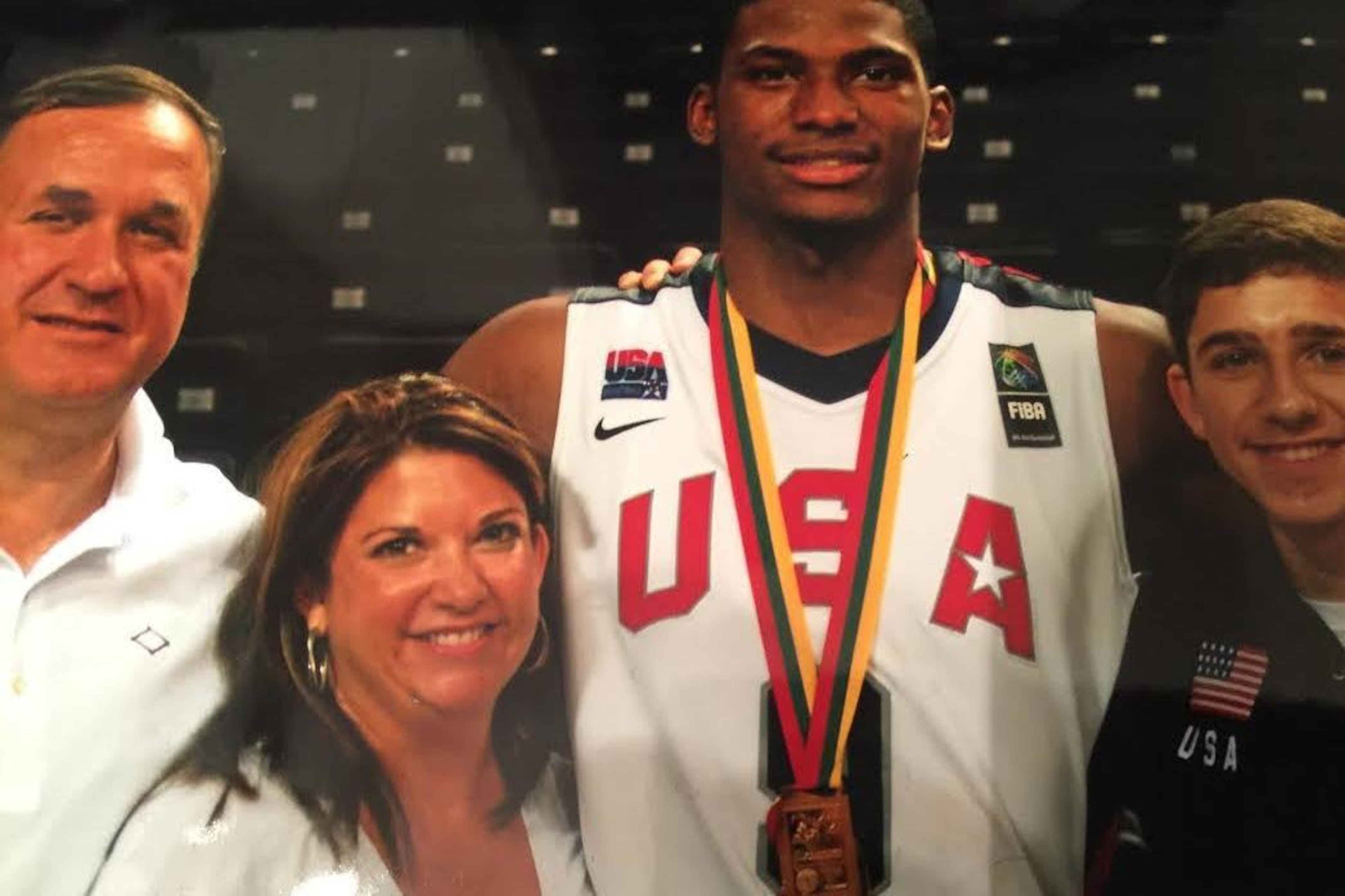 Steve Trauber (far left) made Winslow feel as if he was part of his family in addition to his AAU squad.