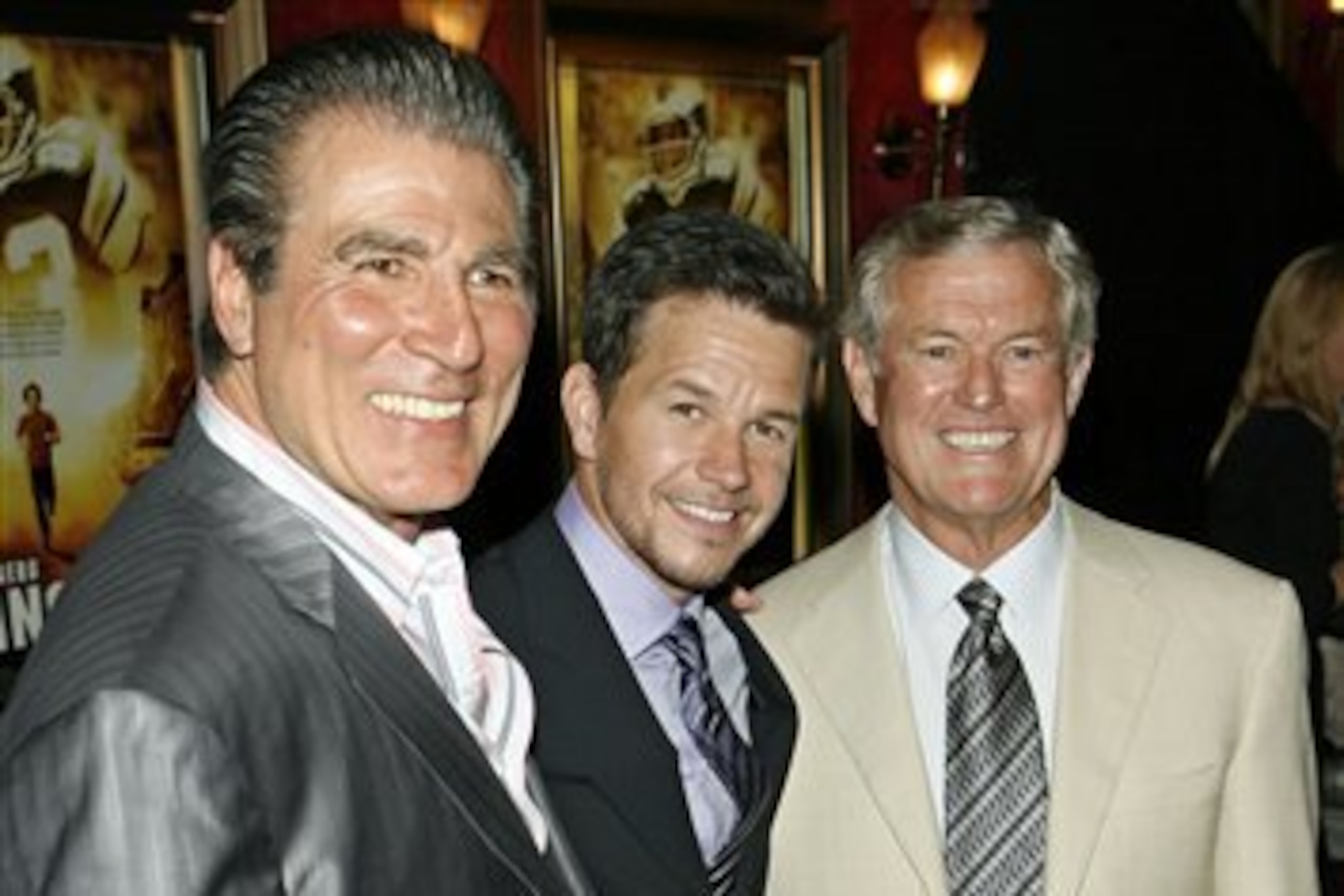 Vince Papale, Mark Wahlberg and Dick Vermeil.
