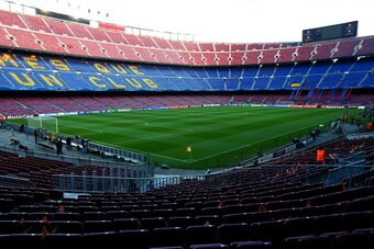 BARCELONA, SPAIN - MARCH 12:  A general view of the stadium prior to kickoff during the UEFA Champions League Round of 16 match between FC Barcelona and Manchester City  at Camp Nou on March 12, 2014 in Barcelona, Spain.  (Photo by Alex Livesey/Getty Imag