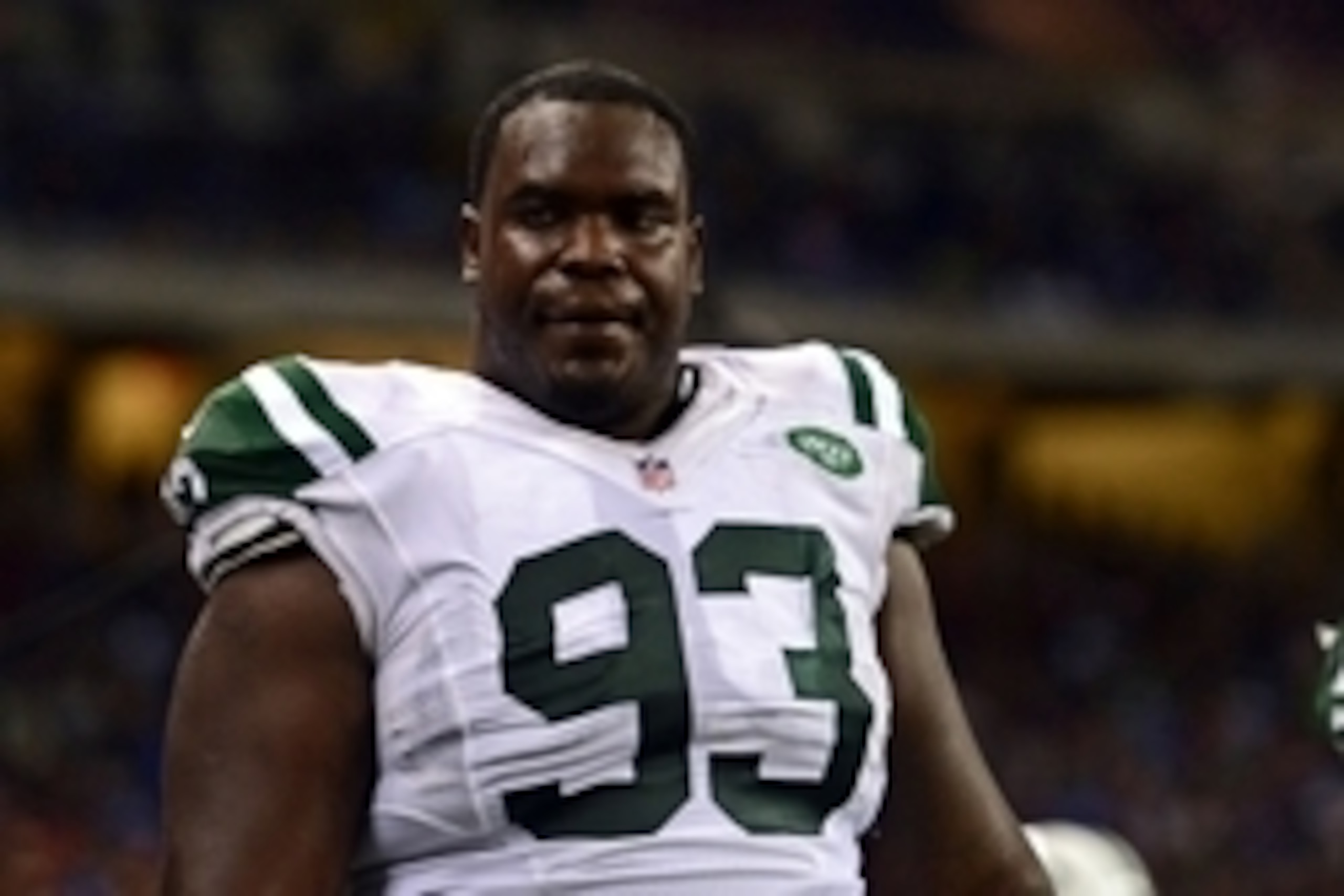Nov 24, 2014; Detroit, MI, USA; New York Jets defensive end Kenrick Ellis (93) against the Buffalo Bills at Ford Field. Mandatory Credit: Andrew Weber-USA TODAY Sports Nov 24, 2014; Detroit, MI, USA; New York Jets defensive end Kenrick Ellis (93) against the Buffalo Bills at Ford Field. Mandatory Credit: Andrew Weber-USA TODAY Sports