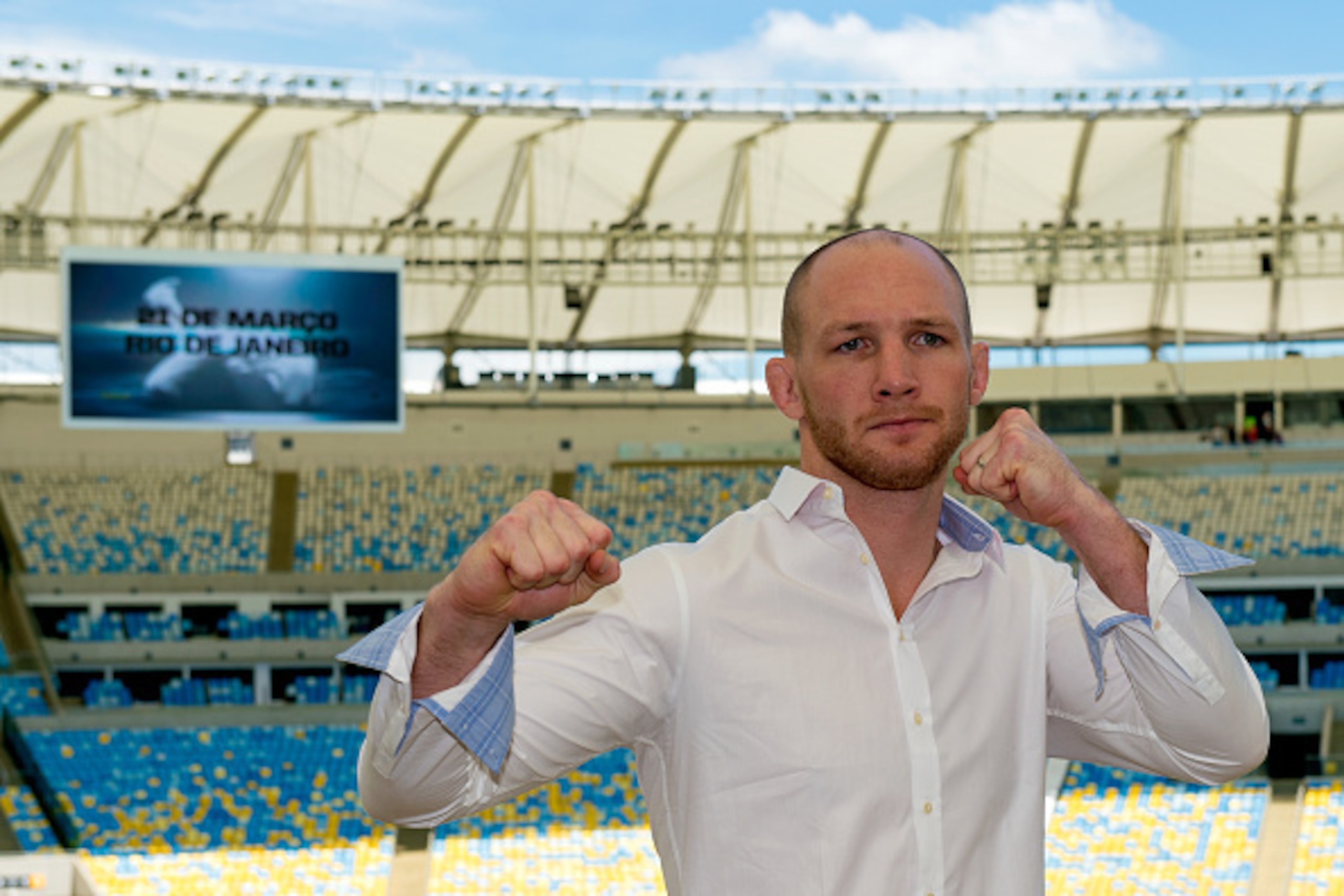 RIO DE JANEIRO, BRAZIL - FEBRUARY 10:  Ryan Laflare poses for a photo during the UFC Rio Open Workouts at Maracana Stadium on February 10, 2015 in Rio de Janeiro, Brazil.  (Photo by Buda Mendes/Getty Images)
