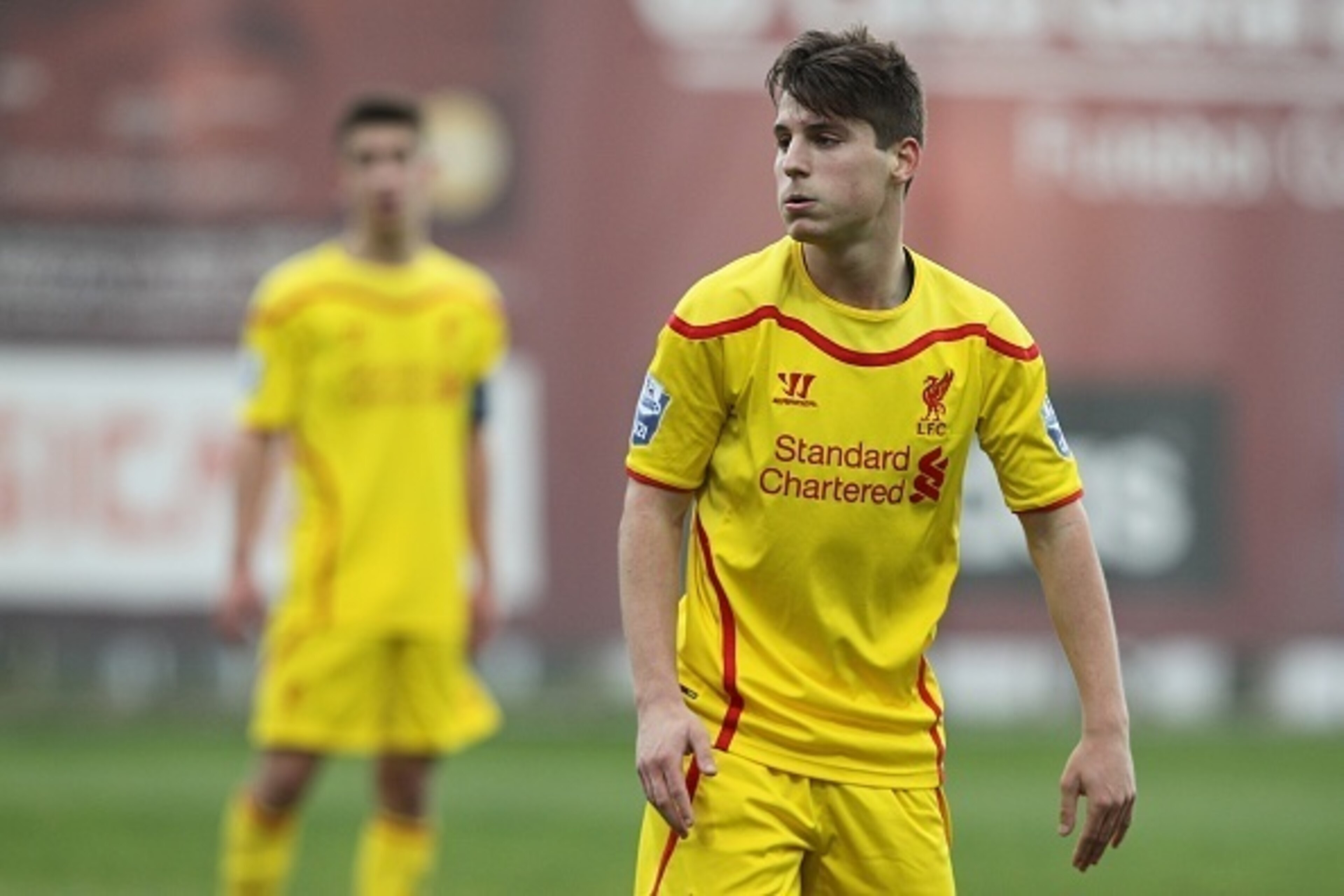 SEIXAL, PORTUGAL - FEBRUARY 24: Liverpool's foward Harry Wilson  in action during the UEFA Youth League match between SL Benfica and Liverpool FC on February 24, 2015 in Seixal, Portugal.  (Photo by Carlos Rodrigues/Getty Images for UEFA)