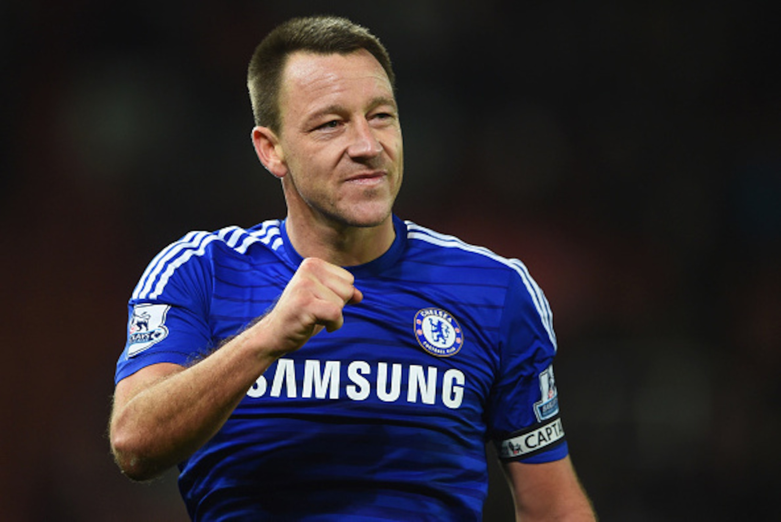 STOKE ON TRENT, ENGLAND - DECEMBER 22:  John Terry of Chelsea celebrates after the Barclays Premier League match between Stoke City and Chelsea at Britannia Stadium on December 22, 2014 in Stoke on Trent, England.  (Photo by Michael Regan/Getty Images)