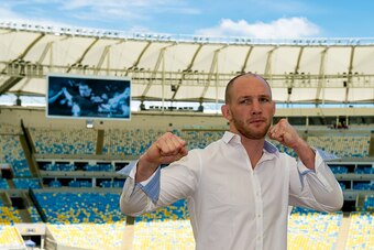 RIO DE JANEIRO, BRAZIL - FEBRUARY 10:  Ryan Laflare poses for a photo during the UFC Rio Open Workouts at Maracana Stadium on February 10, 2015 in Rio de Janeiro, Brazil.  (Photo by Buda Mendes/Getty Images)