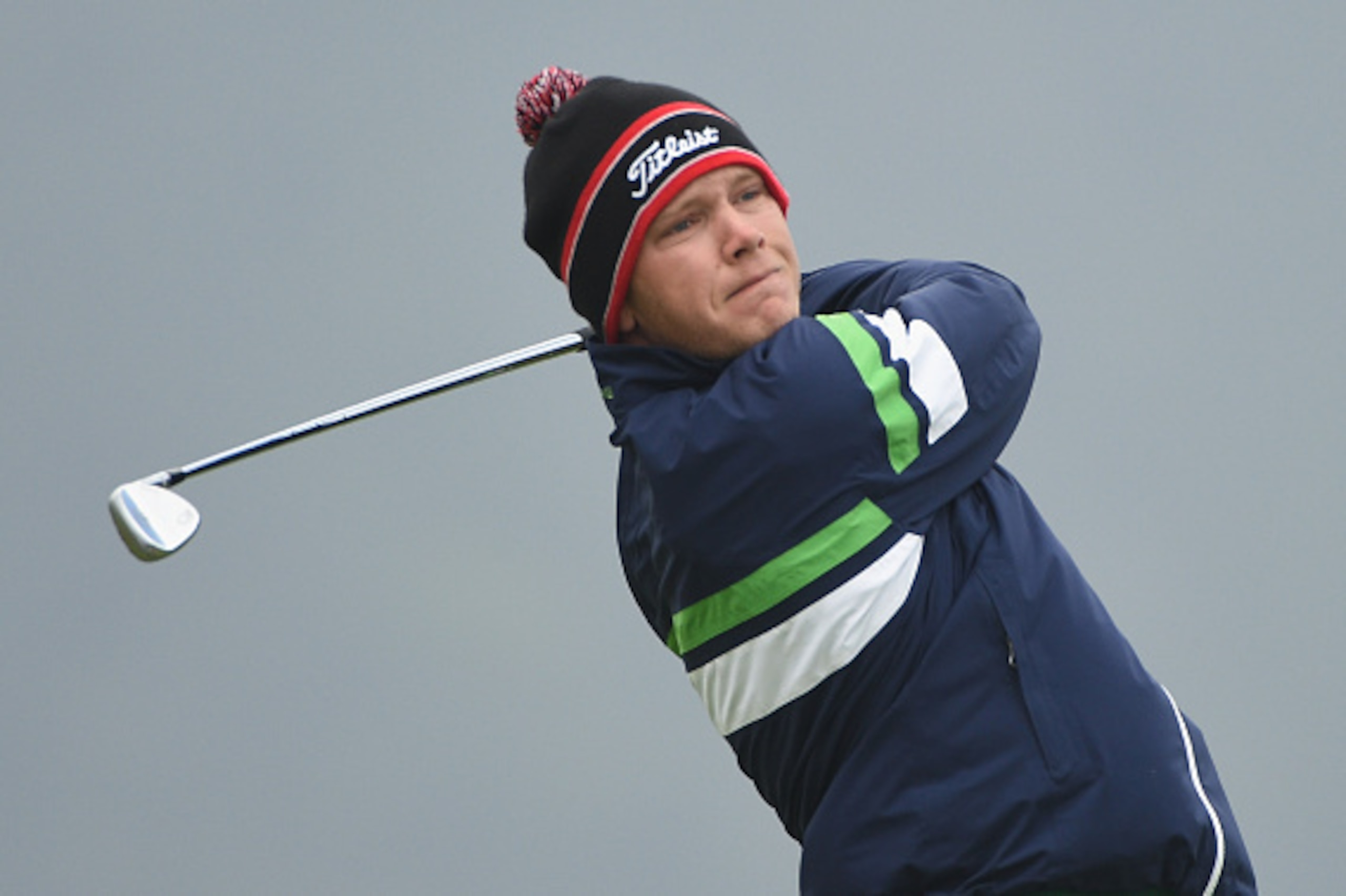 FUNCHAL, MADEIRA, PORTUGAL - MARCH 20:  Joachim B Hansen of Denmark on the 17th tee during the first found of the Madeira Islands Open the at Santo da Serra Golf Club in Santo da Serra on March 20, 2015 in Funchal, Madeira, Portugal.  (Photo by Ross Kinna