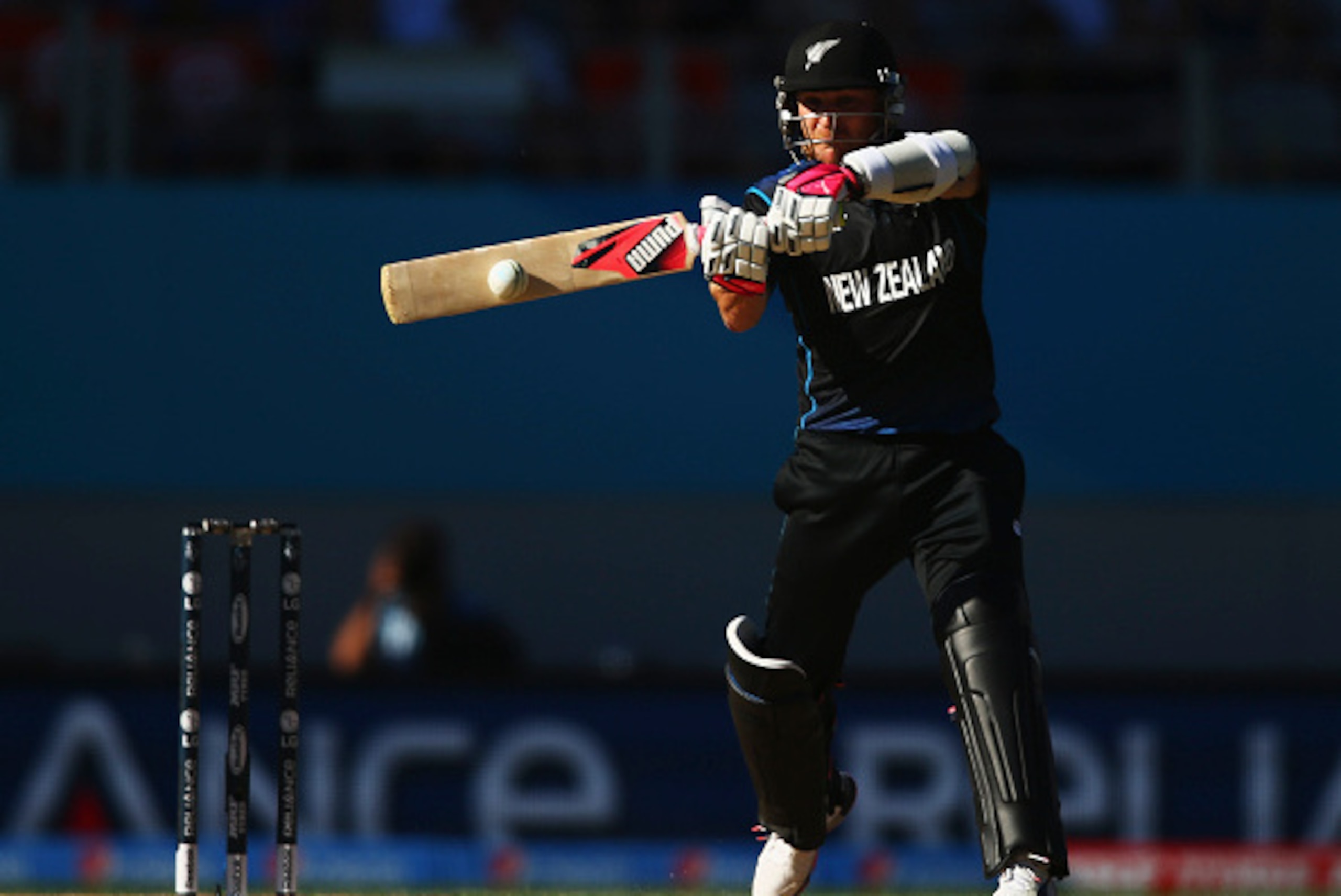 AUCKLAND, NEW ZEALAND - FEBRUARY 28:  Brendon McCullum of New Zealand bats during the 2015 ICC Cricket World Cup match between Australia and New Zealand at Eden Park on February 28, 2015 in Auckland, New Zealand.  (Photo by Ryan Pierse/Getty Images)