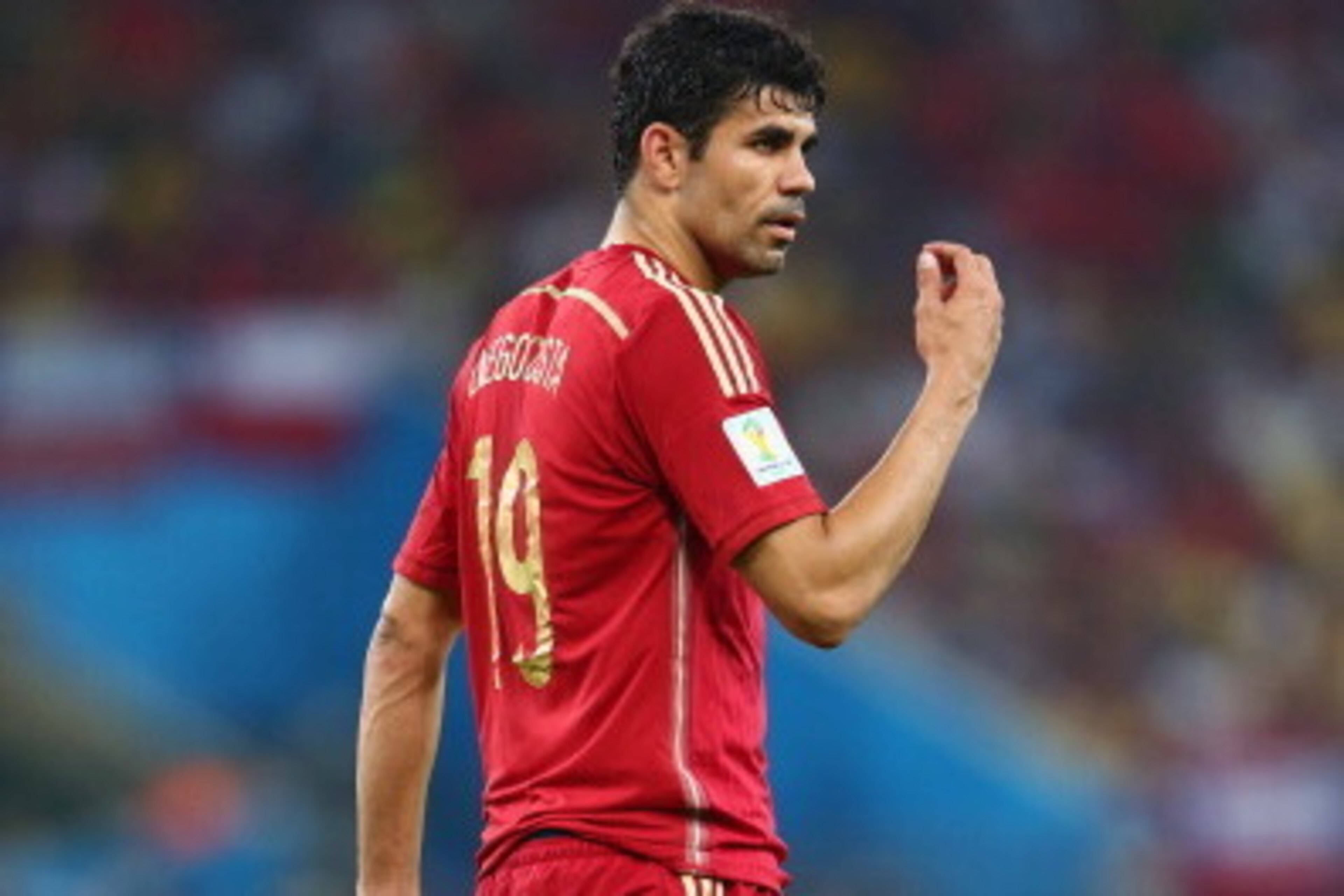 RIO DE JANEIRO, BRAZIL - JUNE 18: Diego Costa of Spain looks on during the 2014 FIFA World Cup Brazil Group B match between Spain and Chile at Maracana on June 18, 2014 in Rio de Janeiro, Brazil.  (Photo by Jamie Squire/Getty Images)
