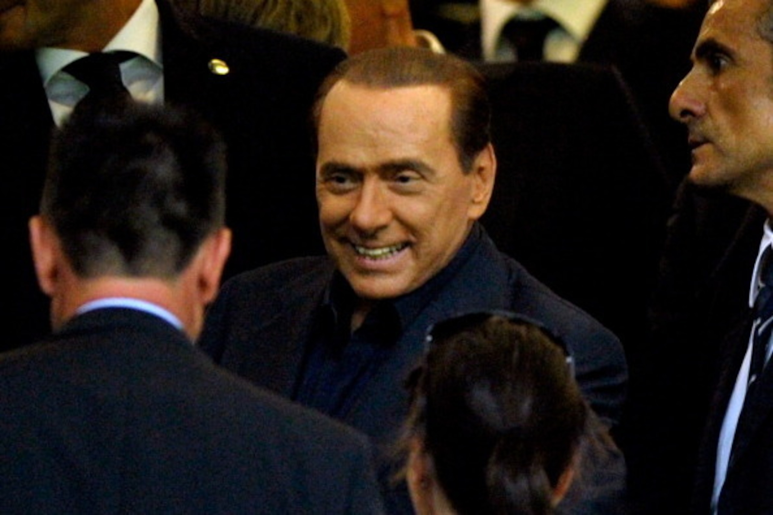 MILAN, ITALY - AUGUST 21:  AC Milan chairman Silvio Berlusconi attends the Berlusconi Trophy match between AC Milan and Juventus FC at Giuseppe Meazza Stadium on August 21, 2011 in Milan, Italy.  (Photo by Claudio Villa/Getty Images)