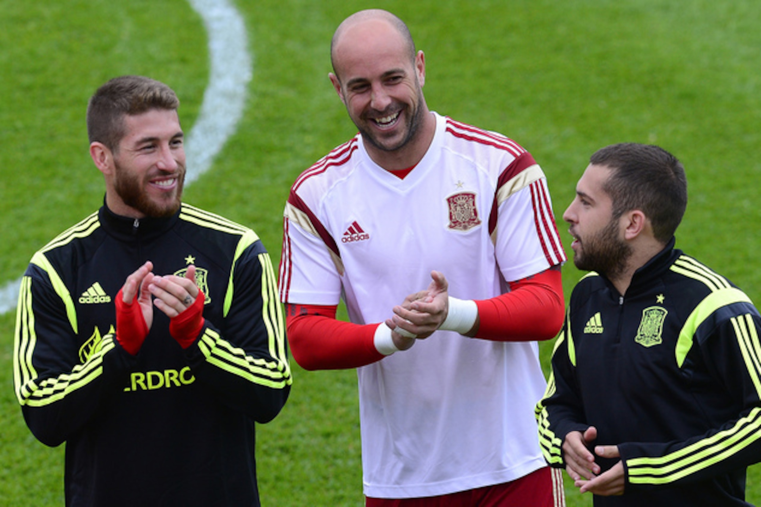 Pepe Reina (centre) is one of a handful of players to be discarded post-Brazil.