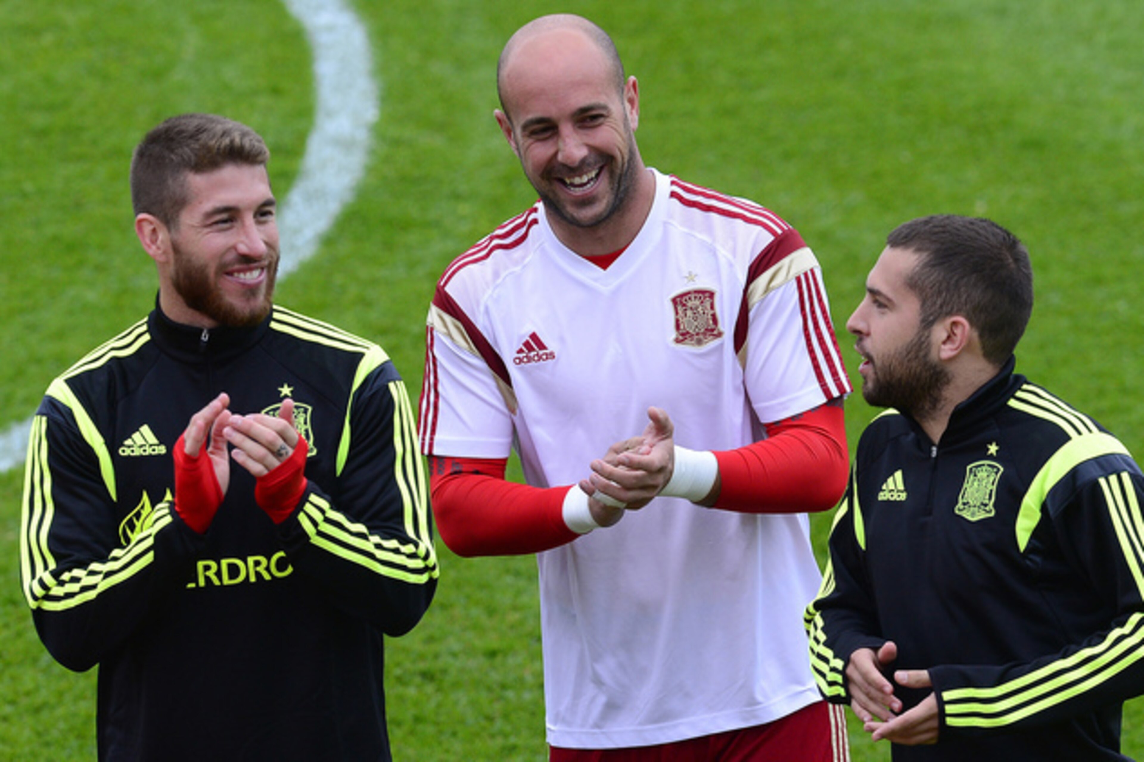 Pepe Reina (centre) is one of a handful of players to be discarded post-Brazil.