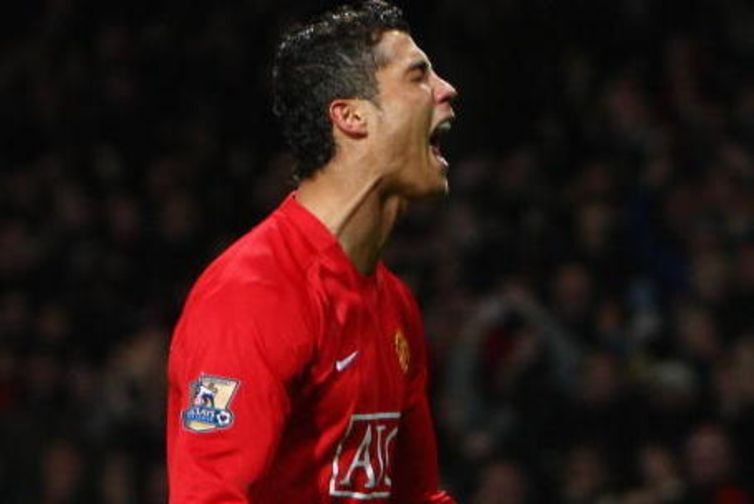 MANCHESTER, UNITED KINGDOM - FEBRUARY 21:  Cristiano Ronaldo of Manchester United celebrates scoring his team's second goal during the Barclays Premier League match between Manchester United and Blackburn Rovers at Old Trafford on February 21, 2009 in Man