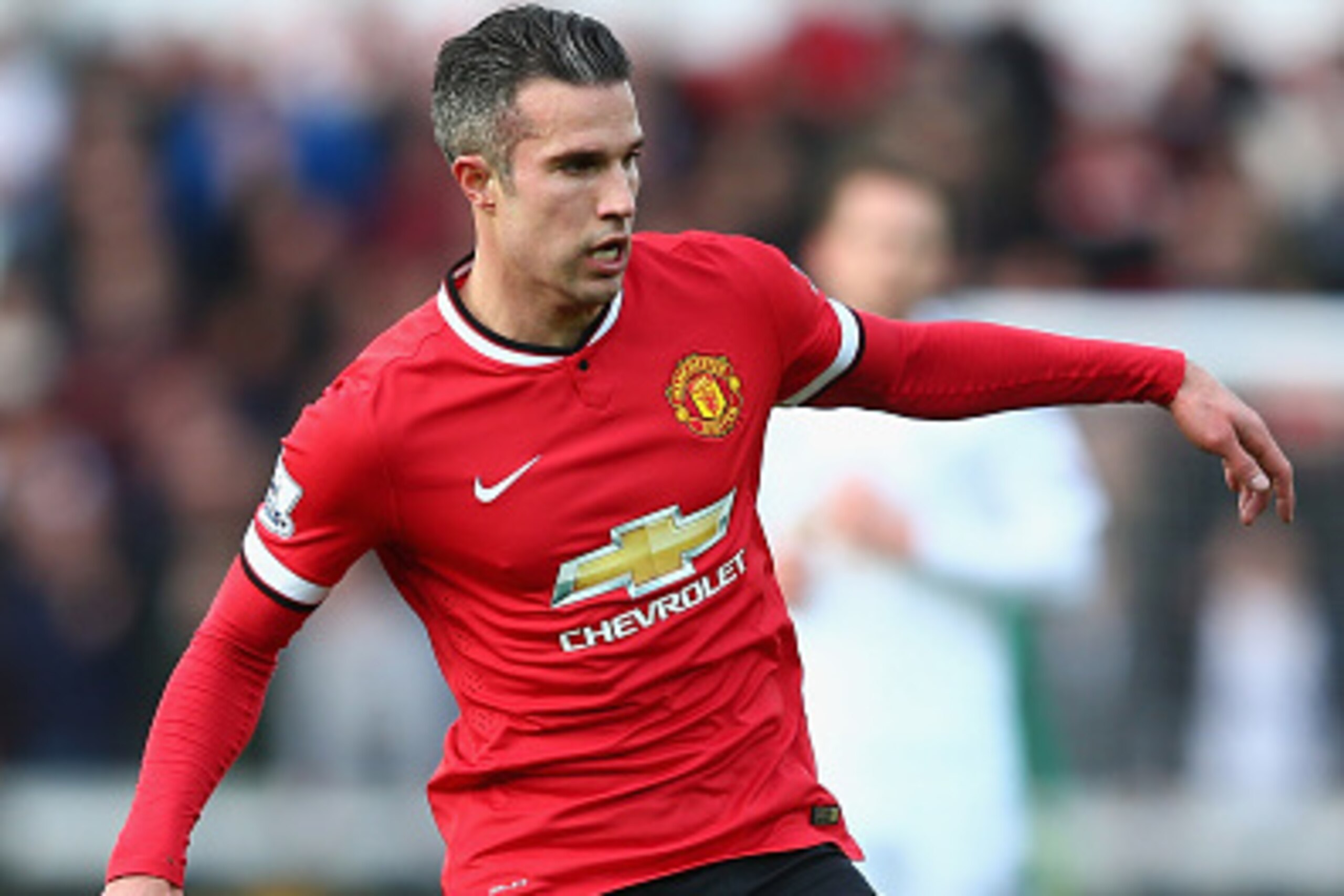 SWANSEA, WALES - FEBRUARY 21:  Robin van Persie of Manchester United during the Barclays Premier League match between Swansea City and Manchester United at Liberty Stadium on February 21, 2015 in Swansea, Wales.  (Photo by Michael Steele/Getty Images)