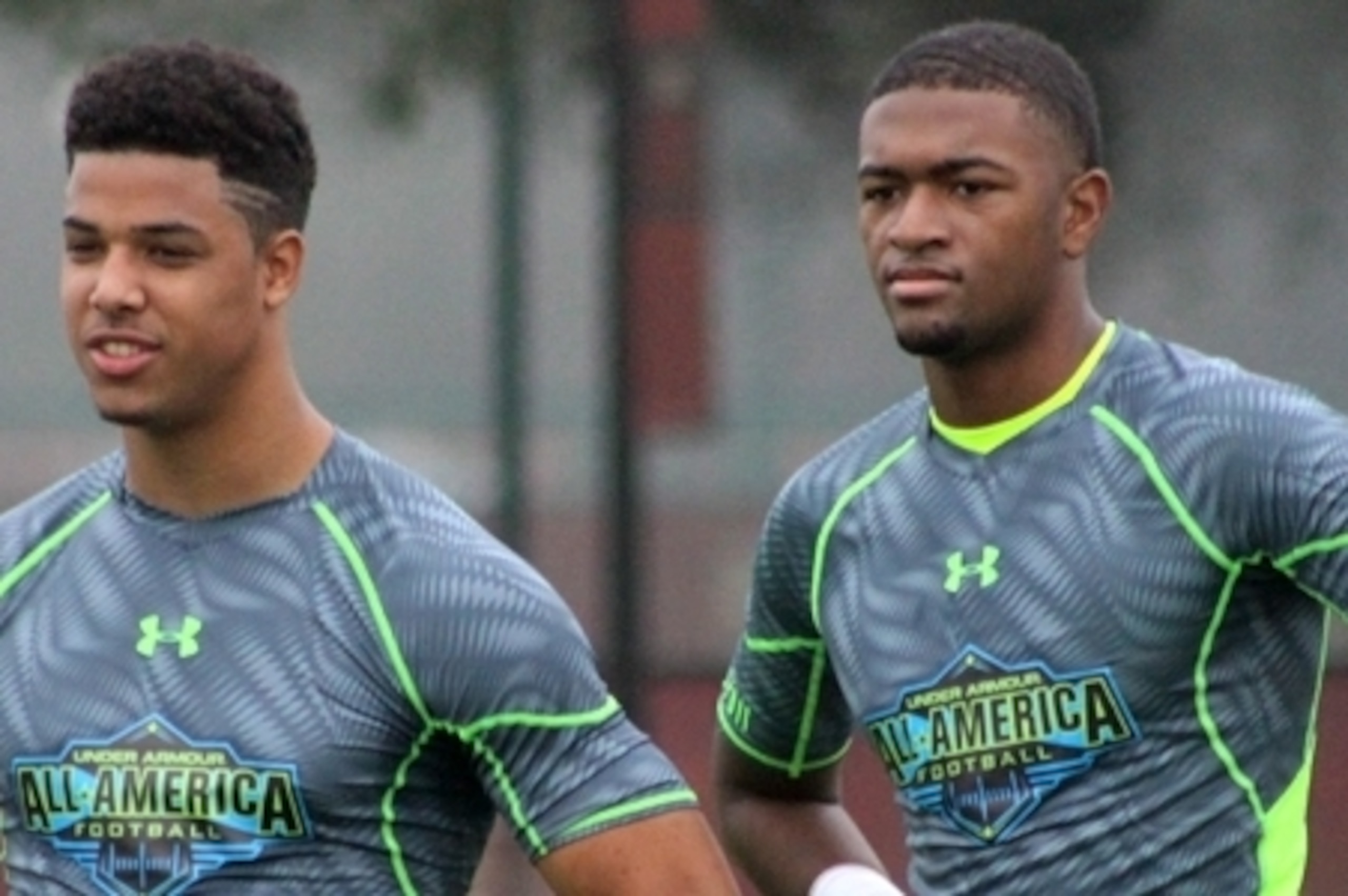 Brandon Jones (left) is the nation's top-ranked safety. Anderson is No. 3 and hungry.