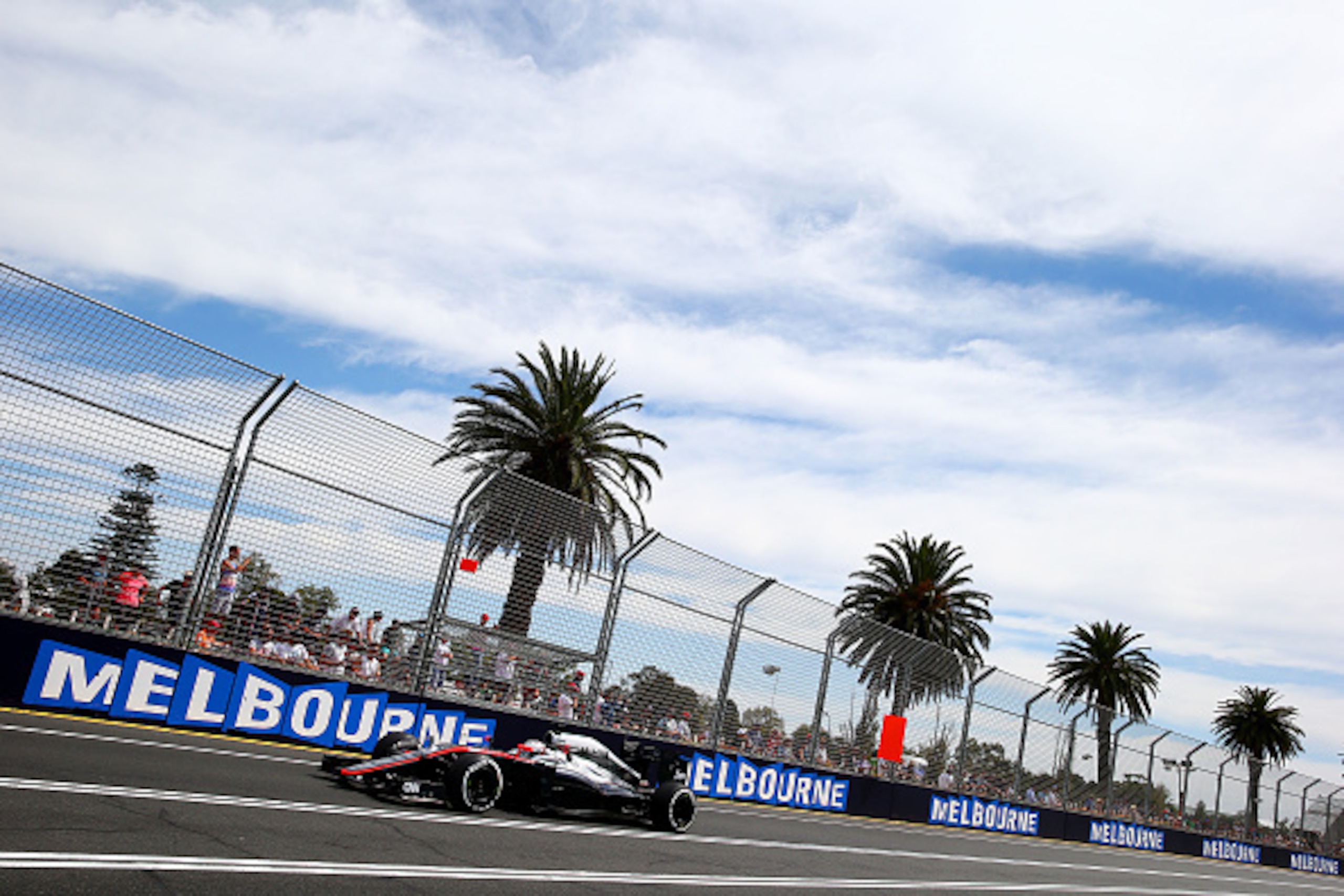 MELBOURNE, AUSTRALIA - MARCH 14:  Kevin Magnussen of Denmark and McLaren Honda drives during final practice for the Australian Formula One Grand Prix at Albert Park on March 14, 2015 in Melbourne, Australia.  (Photo by Mark Thompson/Getty Images)