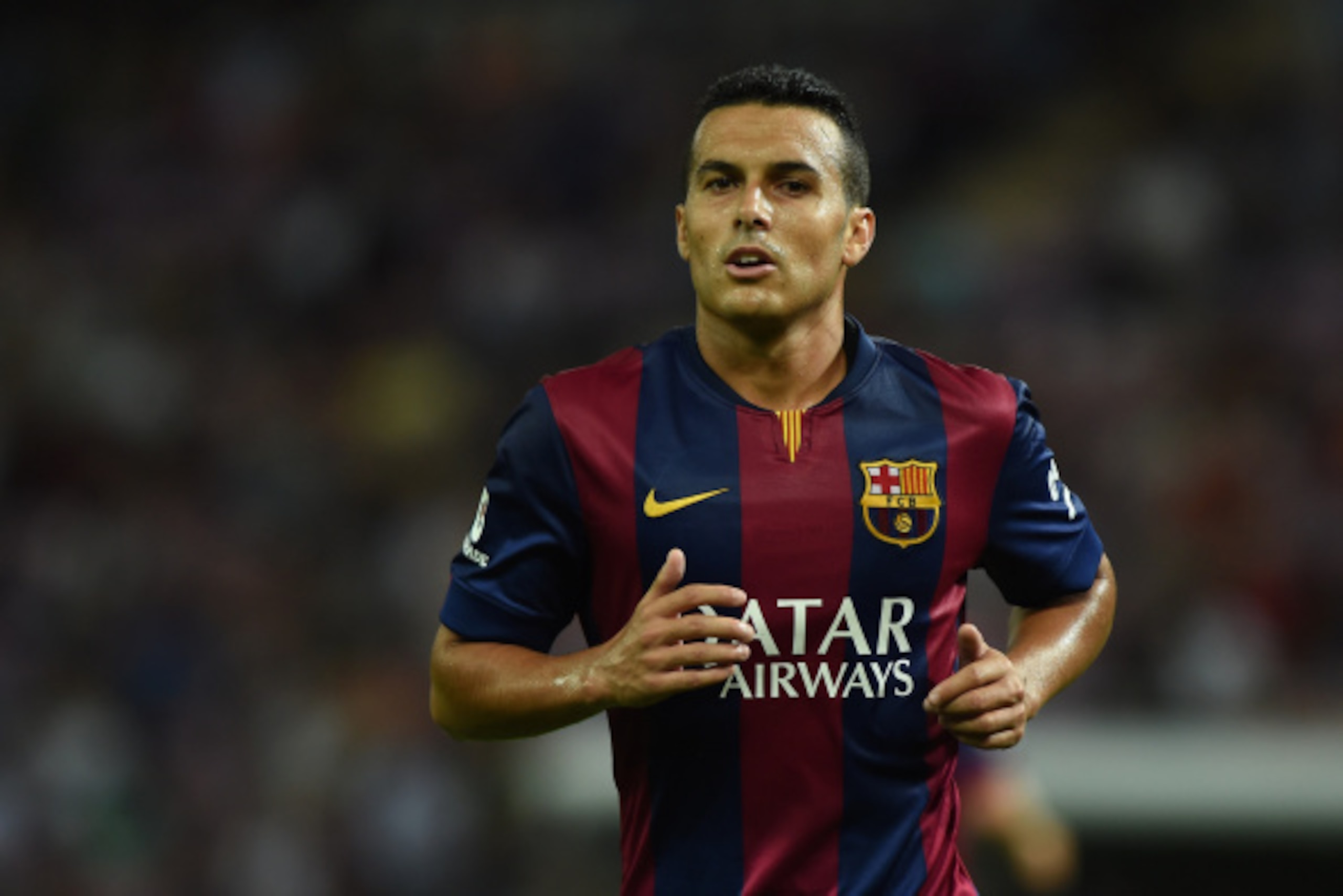 GENEVA, SWITZERLAND - AUGUST 06:  Pedro Rodriguez of FC Barcelona looks on during the pre-season friendly match between FC Barcelona and SSC Napoli on August 6, 2014 in Geneva, Switzerland.  (Photo by Valerio Pennicino/Getty Images)