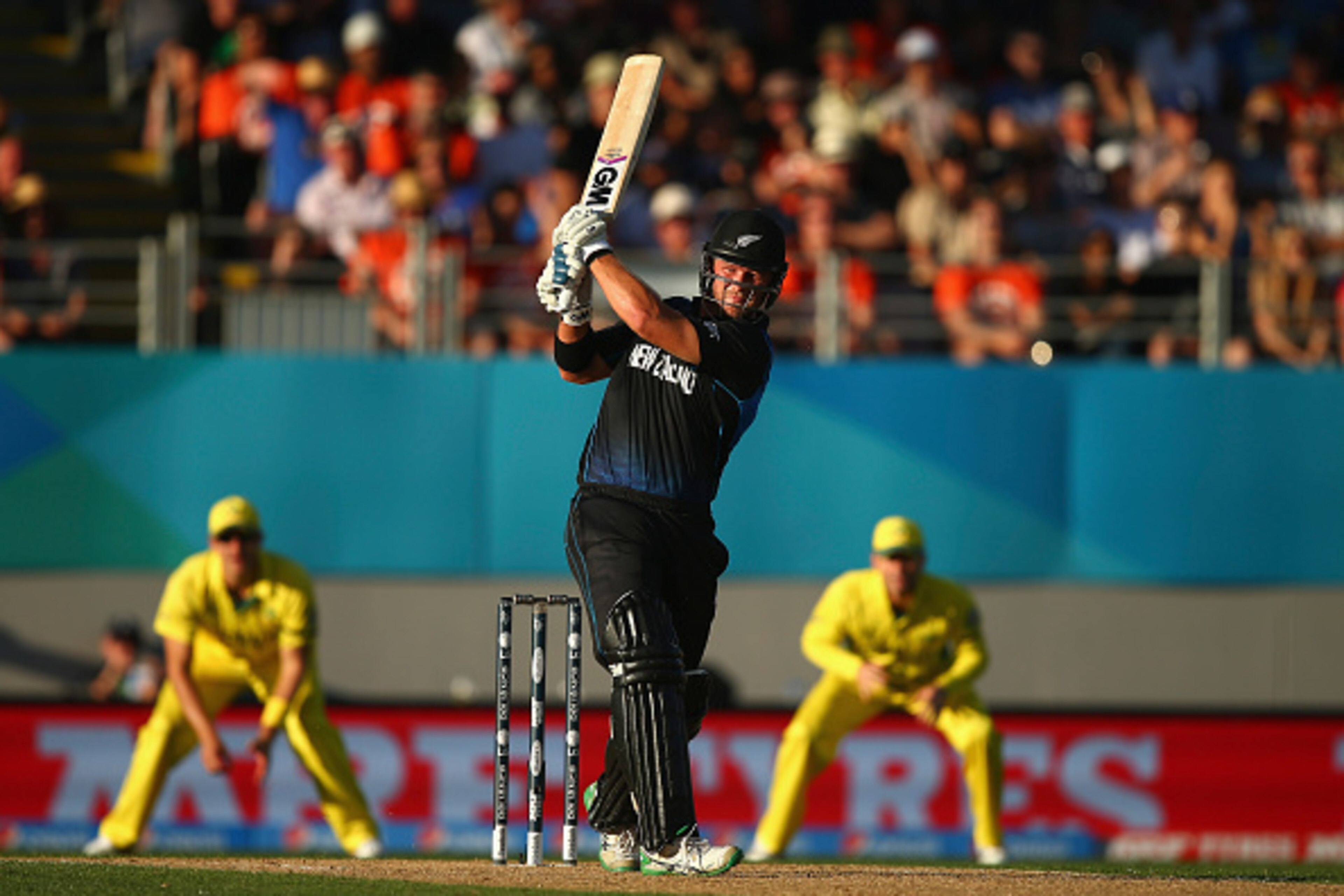 AUCKLAND, NEW ZEALAND - FEBRUARY 28: Corey Anderson of New Zealand bats during the 2015 ICC Cricket World Cup match between Australia and New Zealand at Eden Park on February 28, 2015 in Auckland, New Zealand. (Photo by Ryan Pierse/Getty Images) AUCKLAND, NEW ZEALAND - FEBRUARY 28: Corey Anderson of New Zealand bats during the 2015 ICC Cricket World Cup match between Australia and New Zealand at Eden Park on February 28, 2015 in Auckland, New Zealand. (Photo by Ryan Pierse/Getty Images)