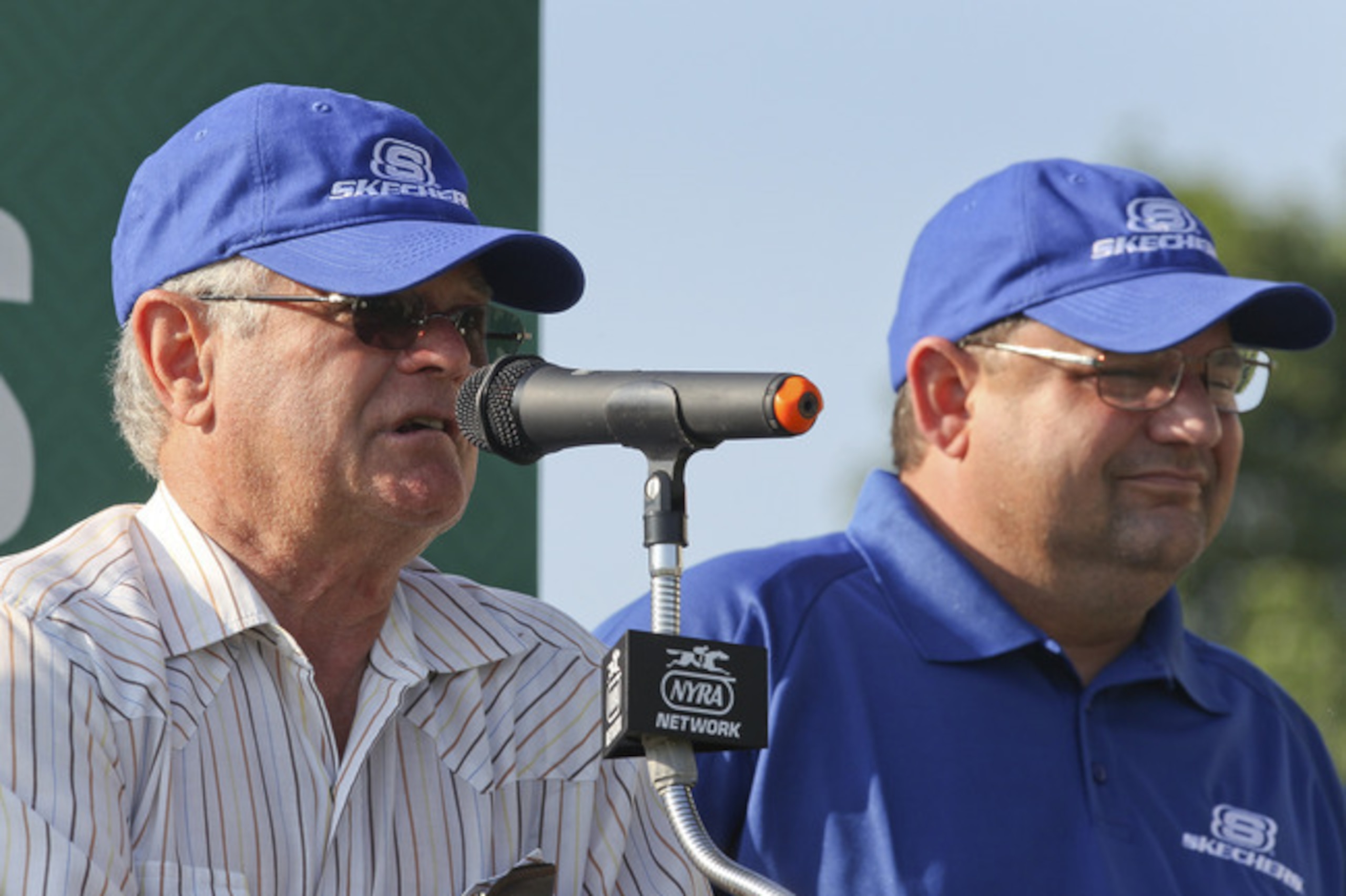 California Chrome's team: trainer Art Sherman and his son Alan.