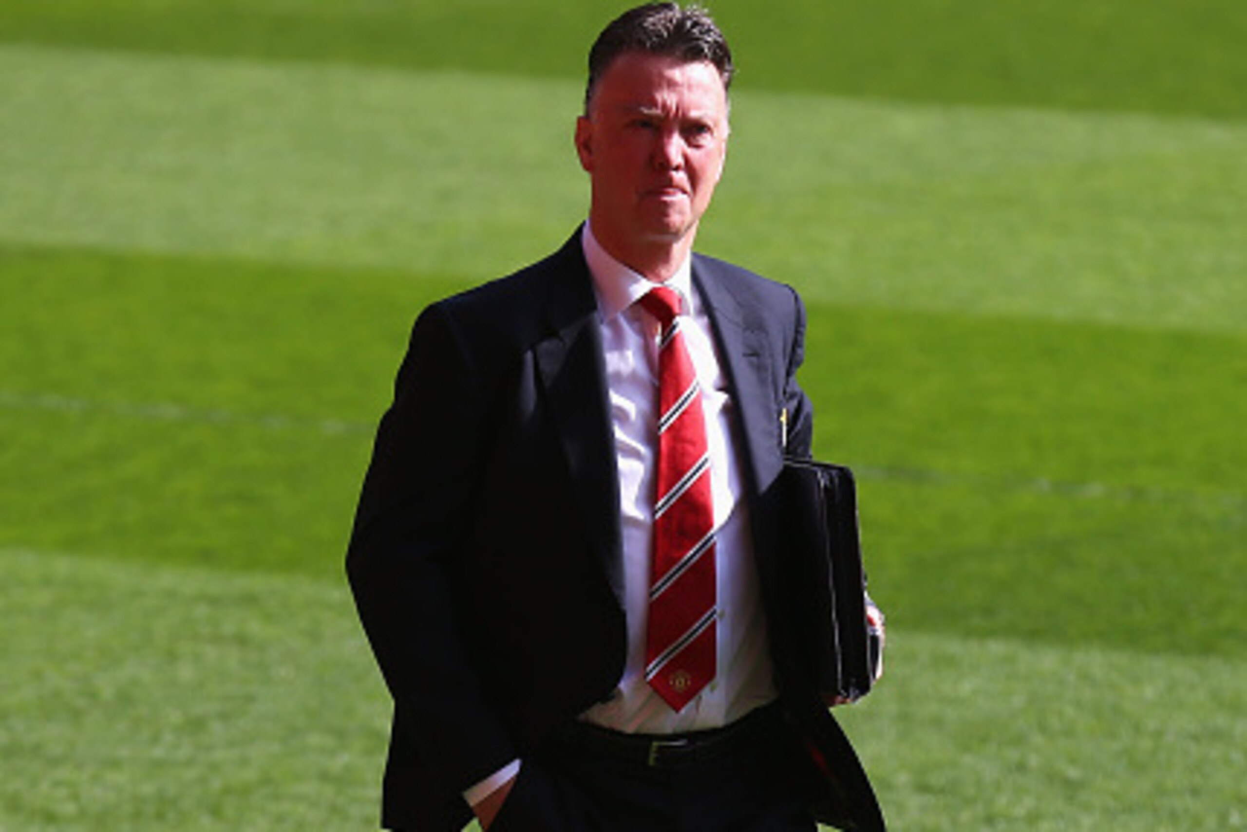 LIVERPOOL, ENGLAND - MARCH 22:  Louis van Gaal, manager of Manchester United arrives for the Barclays Premier League match between Liverpool and Manchester United at Anfield on March 22, 2015 in Liverpool, England.  (Photo by Alex Livesey/Getty Images)