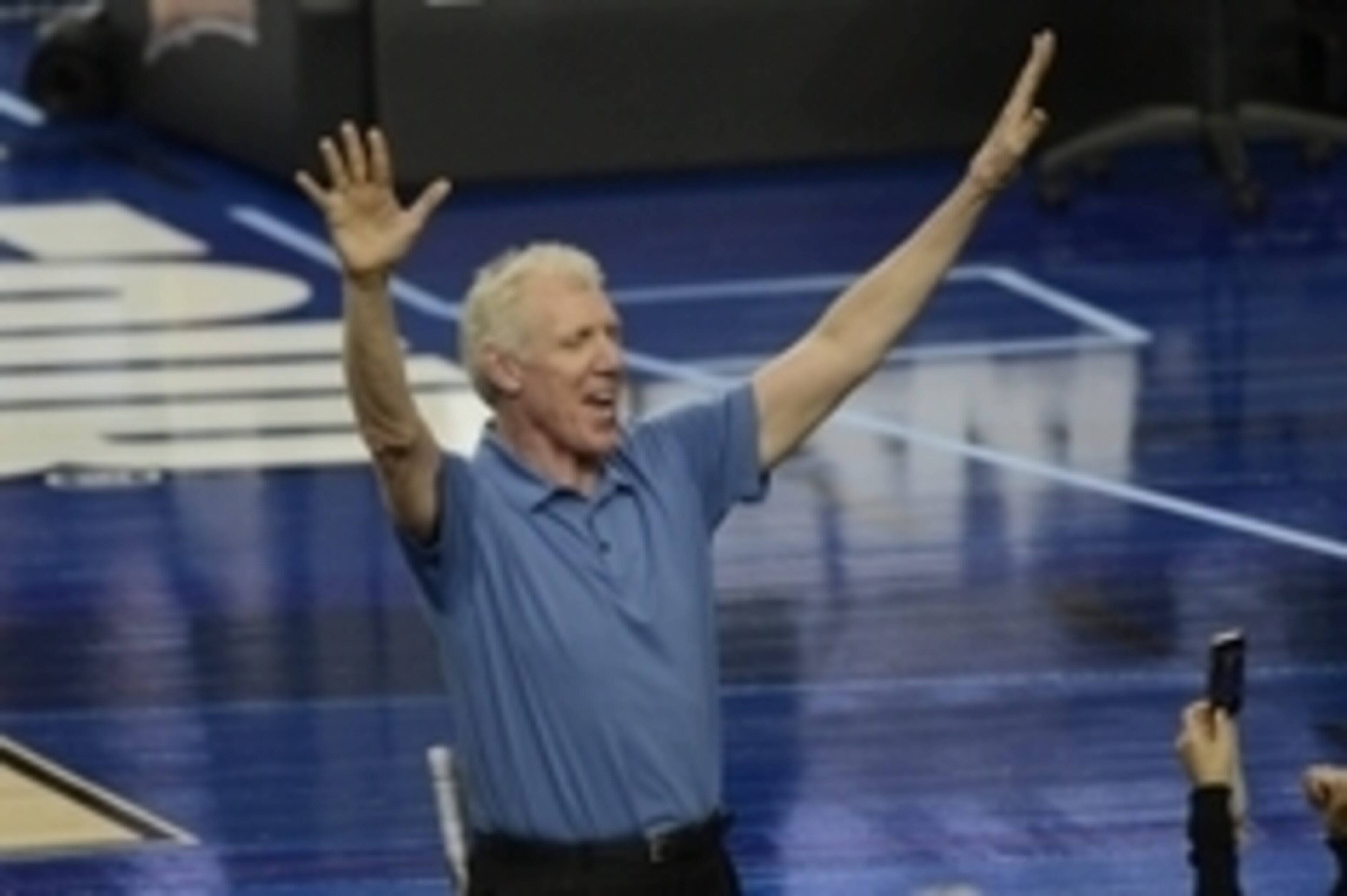 Apr 6, 2013; Atlanta, GA, USA; UCLA and comer NBA star Bill Walton poses for a picture prior to the start of the game between Louisville Cardinals and the Wichita State Shockers in the semifinals of the 2013 NCAA mens Final Four at the Georgia Dome. Man Apr 6, 2013; Atlanta, GA, USA; UCLA and comer NBA star Bill Walton poses for a picture prior to the start of the game between Louisville Cardinals and the Wichita State Shockers in the semifinals of the 2013 NCAA mens Final Four at the Georgia Dome. Man