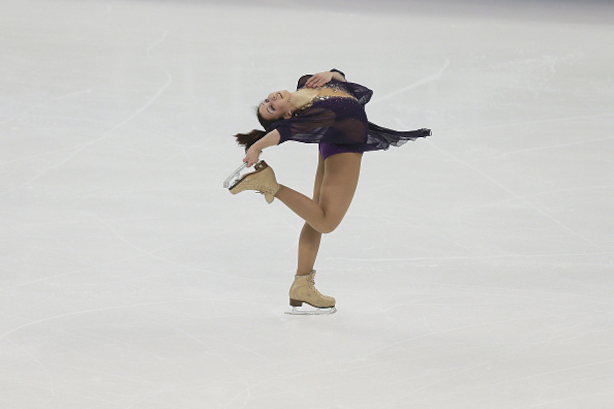 SHANGHAI, CHINA - MARCH 28:  Elizaveta Tuktamysheva of Russia performs during the Ice Dance-Ladies Free Skating on day four of the 2015 ISU World Figure Skating Championships at Shanghai Oriental Sports Center on March 28, 2015 in Shanghai, China.  (Photo