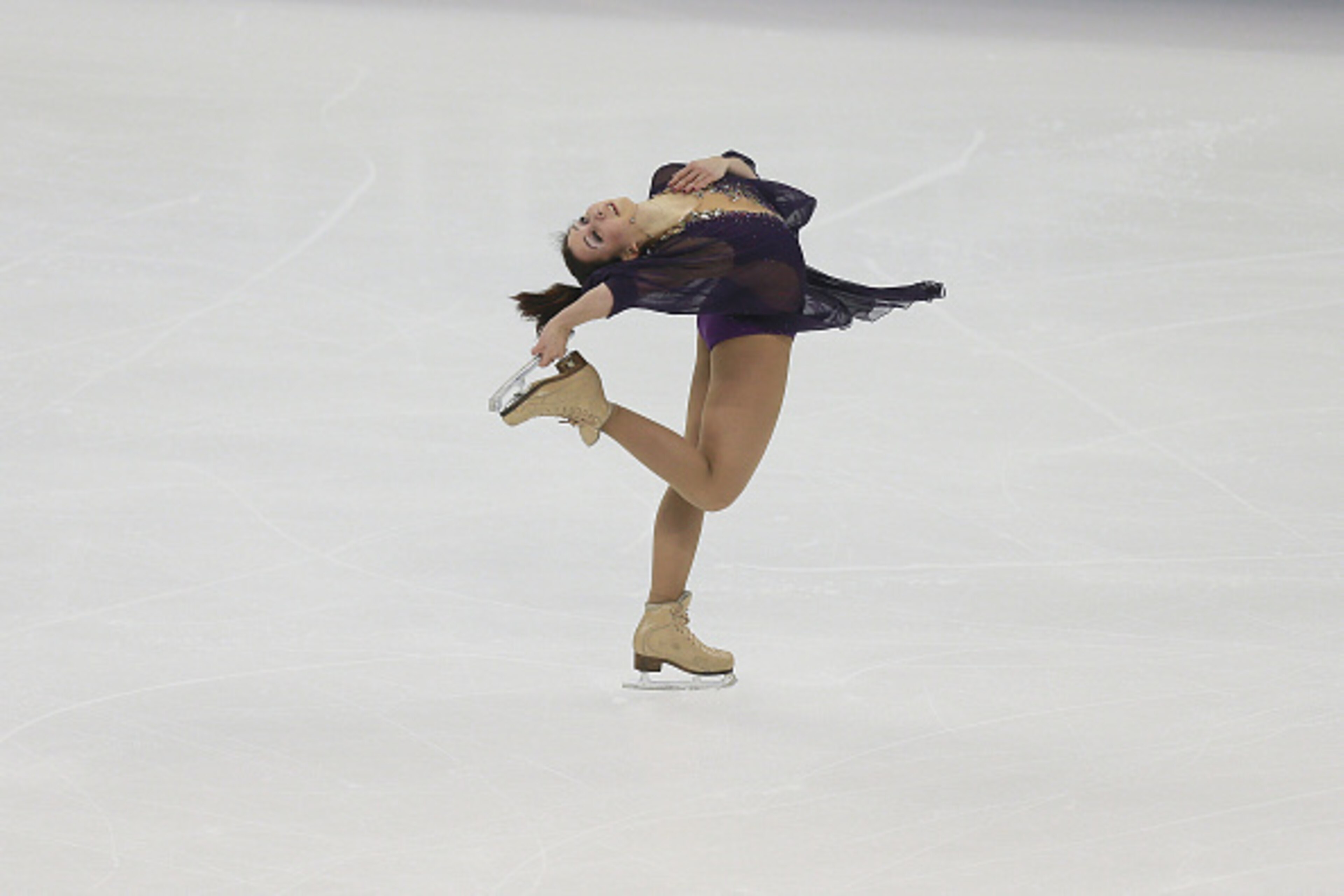 SHANGHAI, CHINA - MARCH 28:  Elizaveta Tuktamysheva of Russia performs during the Ice Dance-Ladies Free Skating on day four of the 2015 ISU World Figure Skating Championships at Shanghai Oriental Sports Center on March 28, 2015 in Shanghai, China.  (Photo