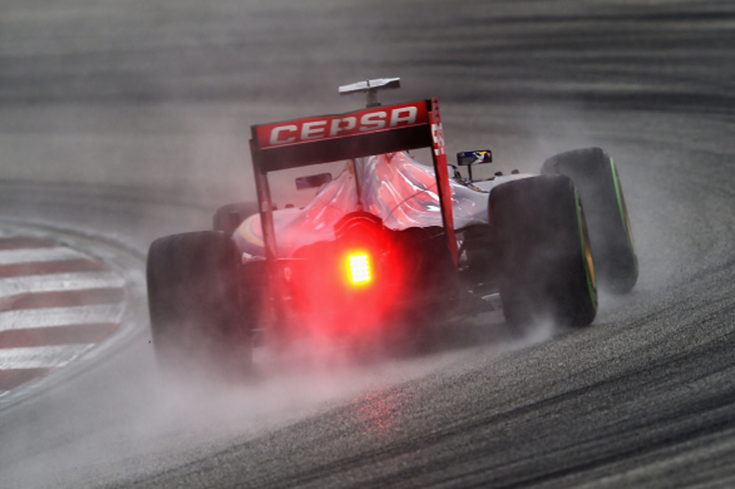 KUALA LUMPUR, MALAYSIA - MARCH 28:  Max Verstappen of Netherlands and Scuderia Toro Rosso drives during final practice for the Malaysia Formula One Grand Prix at Sepang Circuit on March 28, 2015 in Kuala Lumpur, Malaysia.  (Photo by Lars Baron/Getty Image