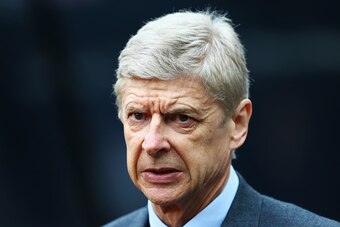 NEWCASTLE UPON TYNE, ENGLAND - MARCH 21: Arsene Wenger, manager of Arsenal looks on during the Barclays Premier League match between Newcastle United and Arsenal at St James' Park on March 21, 2015 in Newcastle upon Tyne, England.  (Photo by Matthew Lewis