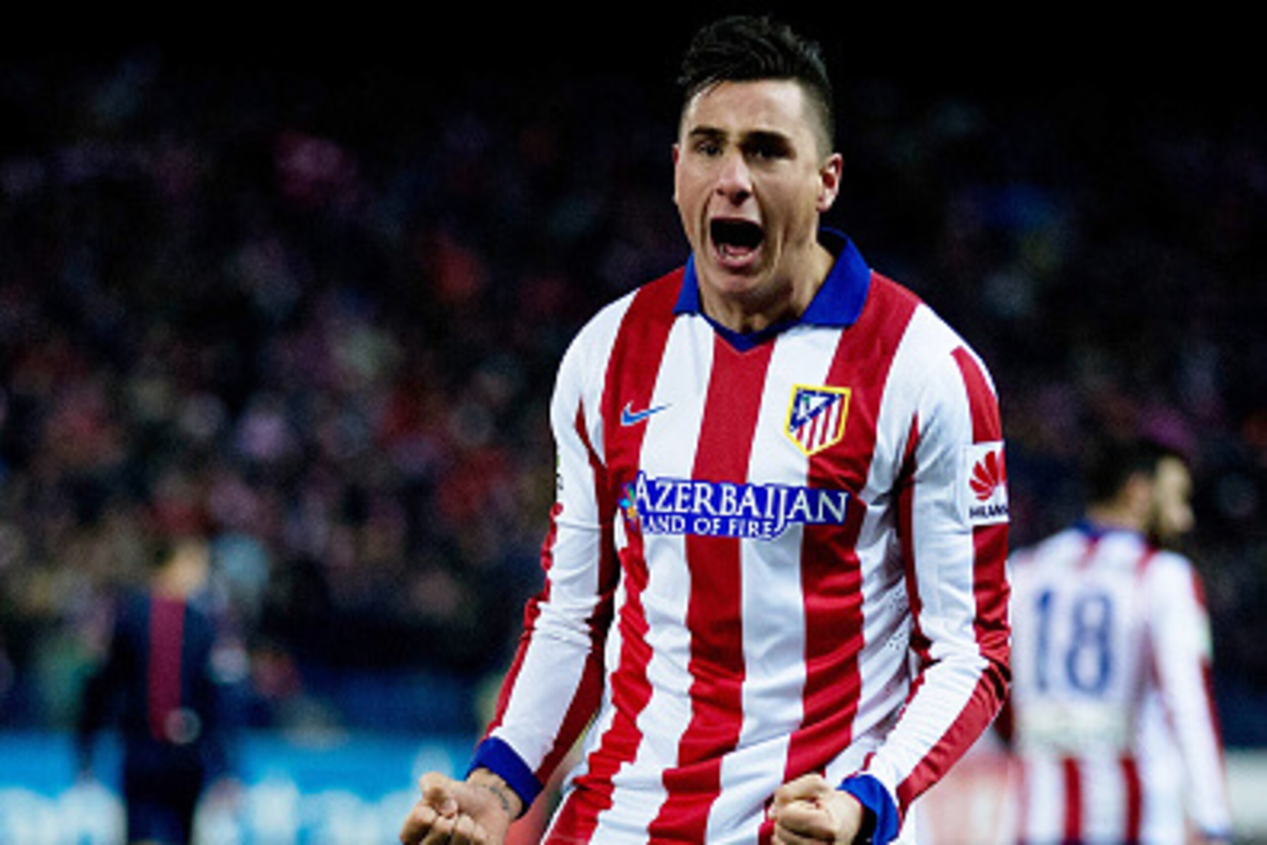 MADRID, SPAIN - JANUARY 07: Jose Maria Gimenez of Atletico de Madrid celebrates scoring their second goal during the Copa del Rey Round of 16 first leg match between Club Atletico de Madrid and Real Madrid CF at Vicente Calderon Stadium on January 7, 201 MADRID, SPAIN - JANUARY 07: Jose Maria Gimenez of Atletico de Madrid celebrates scoring their second goal during the Copa del Rey Round of 16 first leg match between Club Atletico de Madrid and Real Madrid CF at Vicente Calderon Stadium on January 7, 201