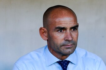 MADRID, SPAIN - SEPTEMBER 21:  Head coach Paco Jemez of Rayo Vallecano looks on during the La Liga match between Rayo Vallecano de Madrid and FC Barcelona at Estadio Teresa Rivero on September 21, 2013 in Madrid, Spain.  (Photo by David Ramos/Getty Images