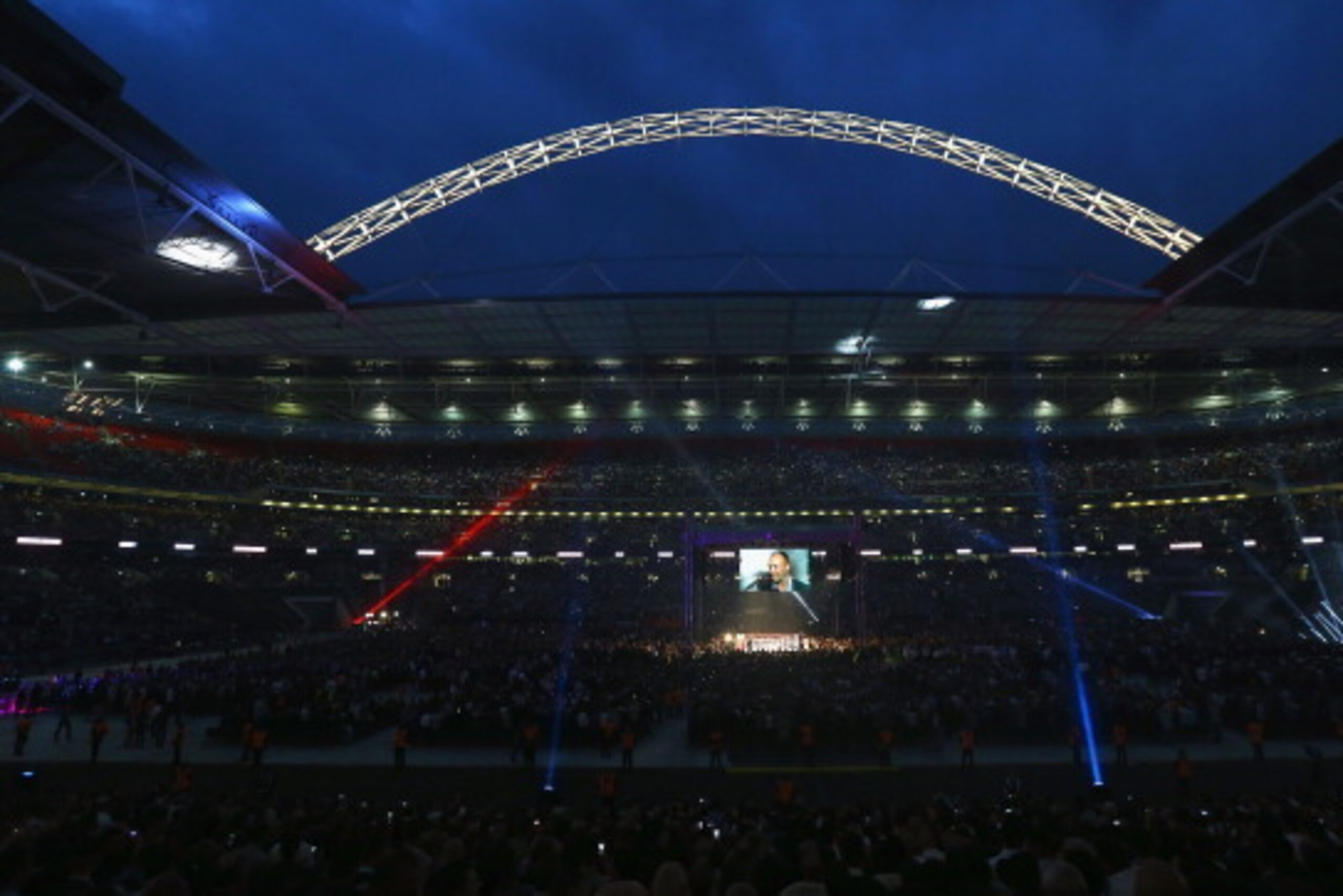 LONDON, ENGLAND - MAY 31:  A general view of Wembley during the James De Gale of England and Brandon Gonzales of the USA fight at Wembley Stadium on May 31, 2014 in London, England.  (Photo by Matthew Lewis/Getty Images)