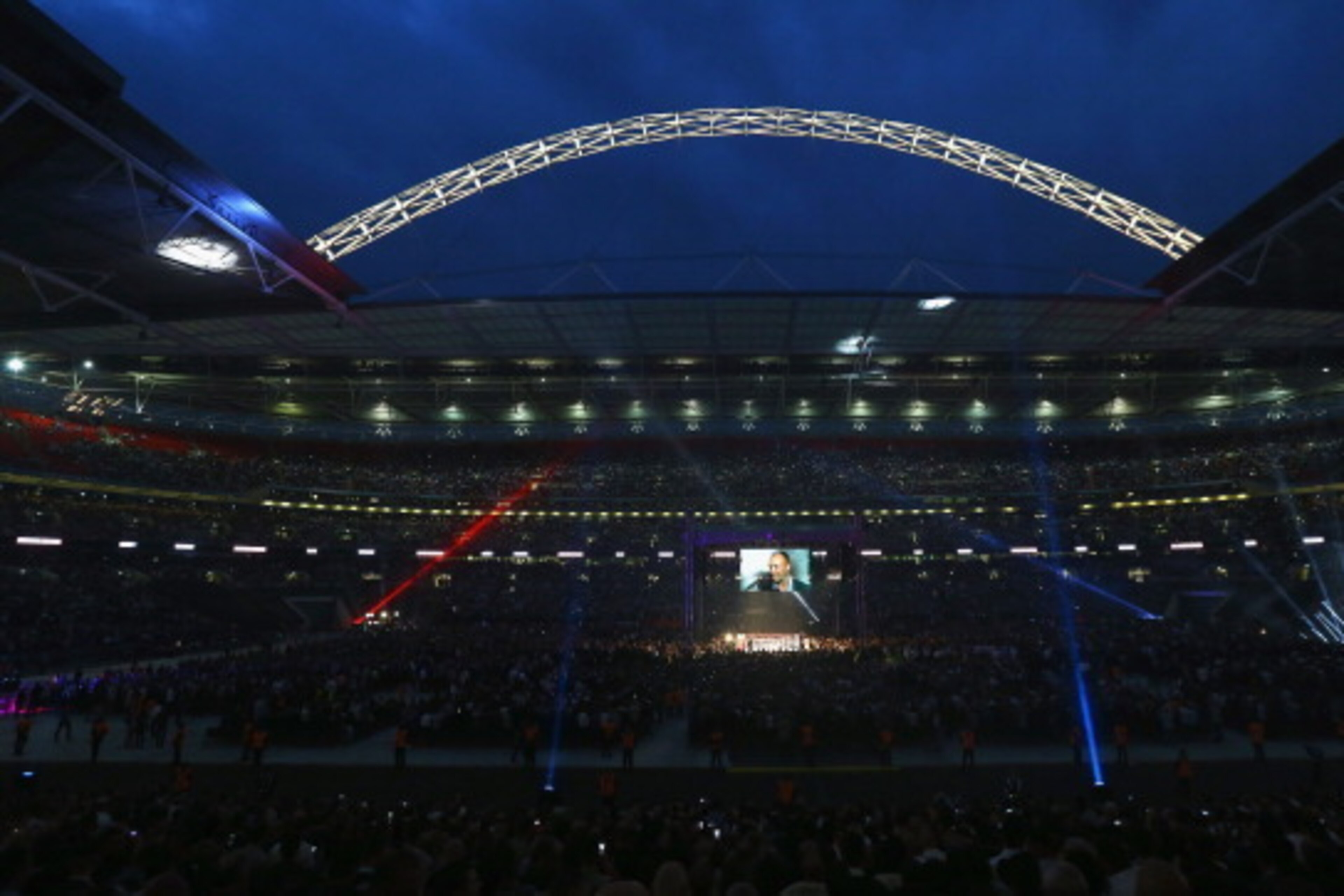 LONDON, ENGLAND - MAY 31:  A general view of Wembley during the James De Gale of England and Brandon Gonzales of the USA fight at Wembley Stadium on May 31, 2014 in London, England.  (Photo by Matthew Lewis/Getty Images)