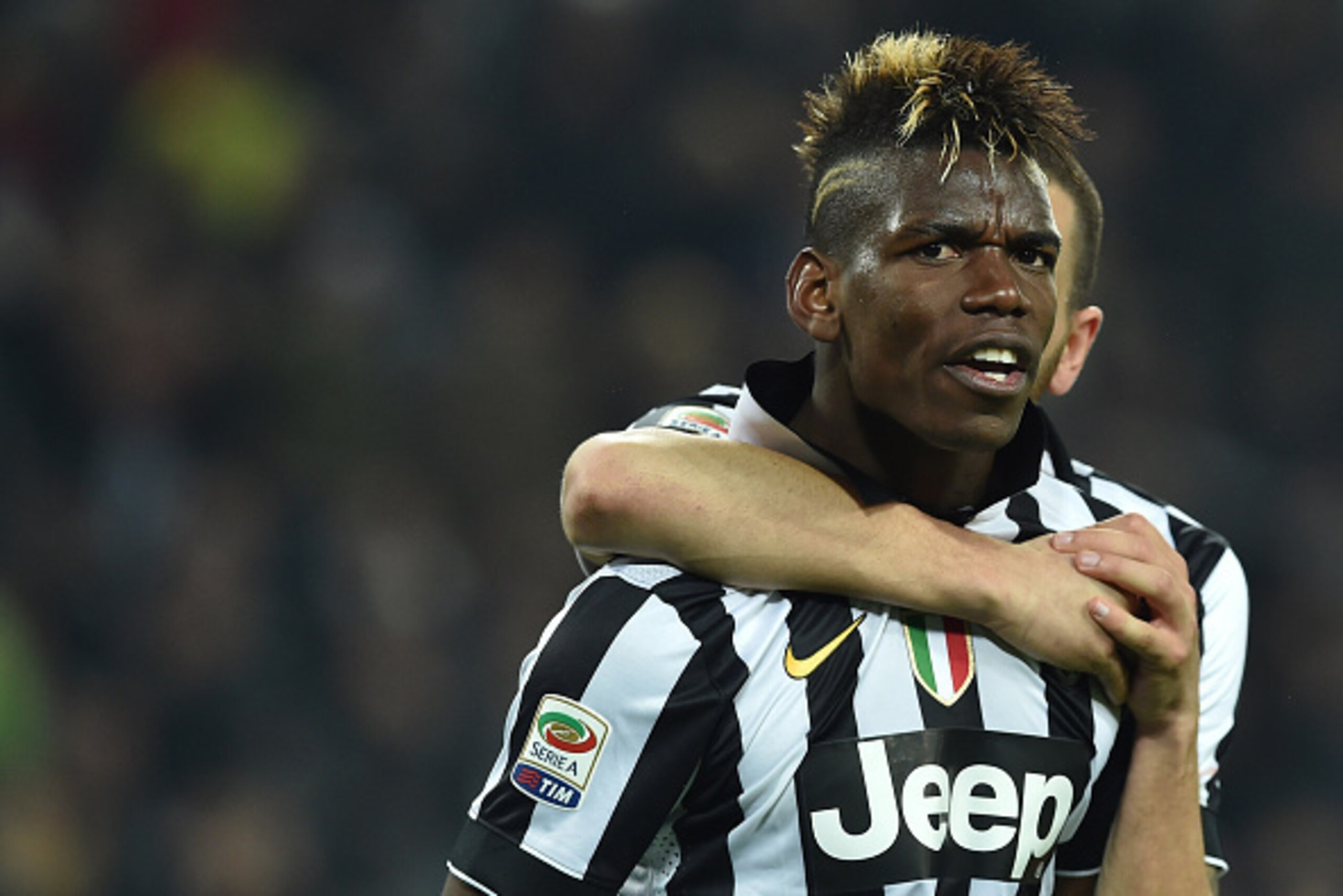 TURIN, ITALY - MARCH 09:  Paul Pogba of Juventus FC celebrates after scoring the opening goal during the Serie A match between Juventus FC and US Sassuolo Calcio at Juventus Arena on March 9, 2015 in Turin, Italy.  (Photo by Valerio Pennicino/Getty Images