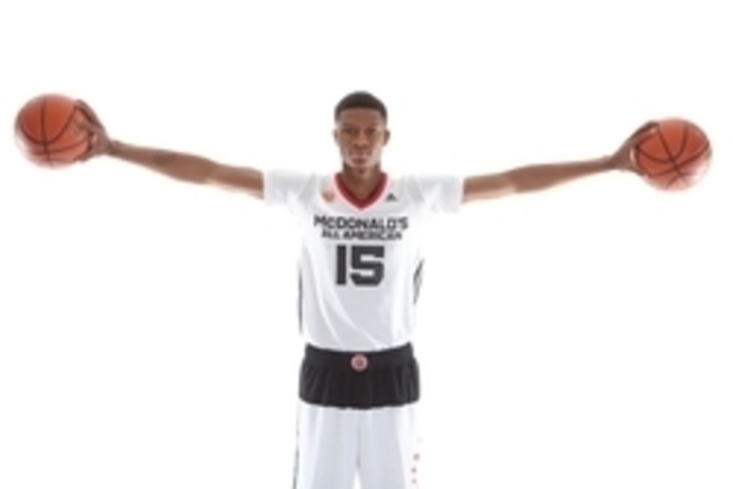 Mar 28, 2015; Chicago, IL, USA; McDonalds HIgh School All American PJ Dozier (15) poses for pictures during portrait day at the Westin Hotel. Mandatory Credit: Brian Spurlock-USA TODAY Sports