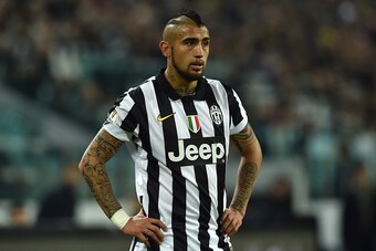 TURIN, ITALY - MARCH 05:  Arturo Vidal of Juventus FC looks on during the TIM Cup match between Juventus FC and ACF Fiorentina at Juventus Arena on March 5, 2015 in Turin, Italy.  (Photo by Valerio Pennicino/Getty Images)