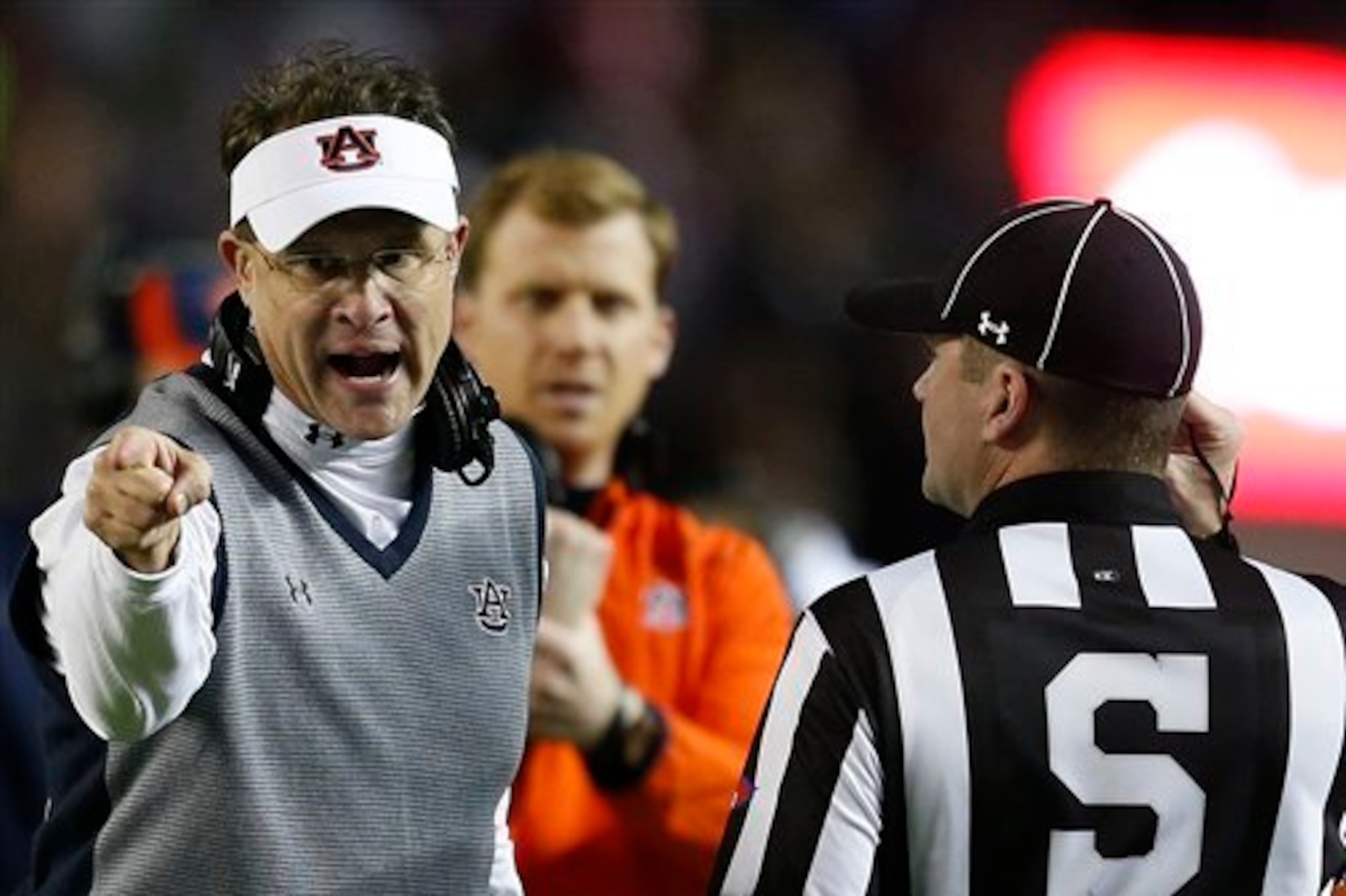 Gus Malzahn said he's not happy with the Big Ten's ability to set up satellite camps.