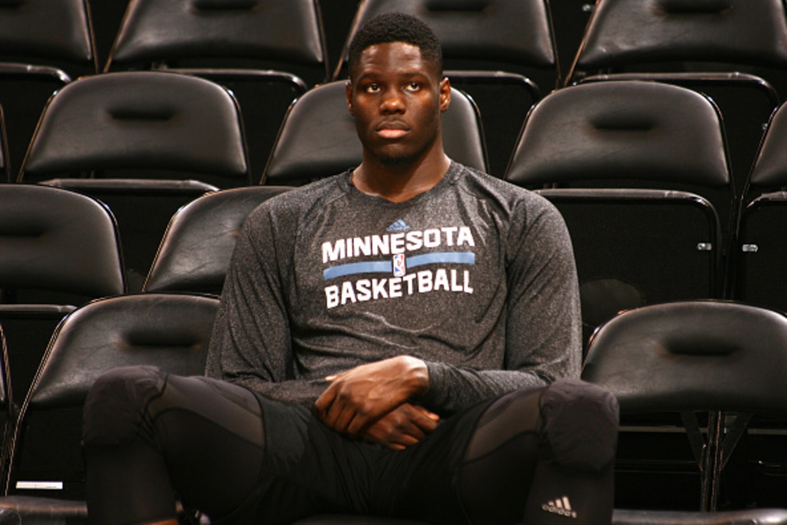 SALT LAKE CITY, UT - MARCH 23: Anthony Bennett #24 of the Minnesota Timberwolves before the game against the Utah Jazz on March 23, 2015 at EnergySolutions Arena in Salt Lake City, Utah. NOTE TO USER: User expressly acknowledges and agrees that, by downlo