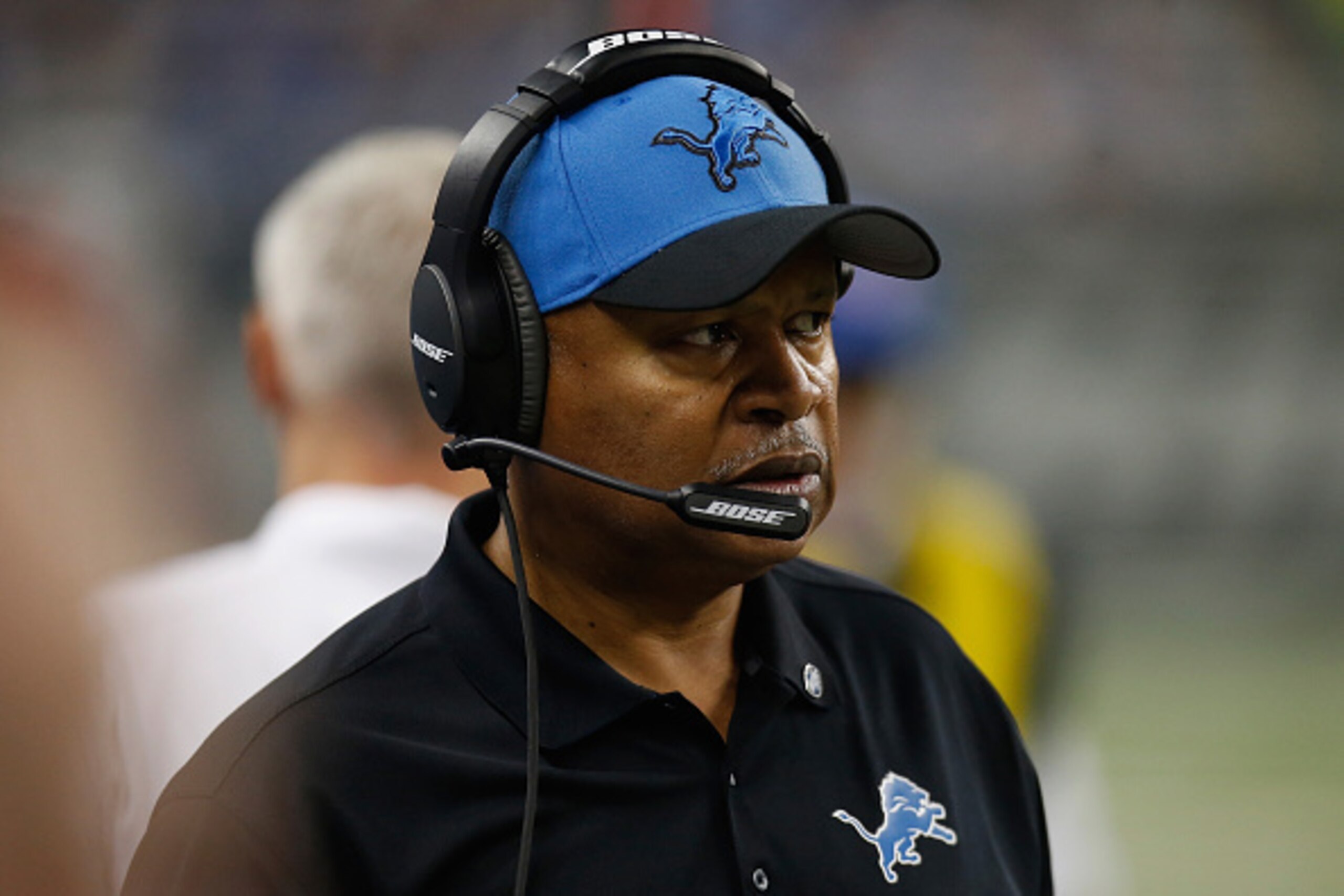 DETROIT, MI - DECEMBER 14: Head coach Jim Caldwell of the Detroit Lions looks on during the game against the Minnesota Vikings at Ford Field on December 14, 2014 in Detroit, Michigan. The Detroit Lions win 16-14 over the Minnesota Vikings. (Photo by Grego DETROIT, MI - DECEMBER 14: Head coach Jim Caldwell of the Detroit Lions looks on during the game against the Minnesota Vikings at Ford Field on December 14, 2014 in Detroit, Michigan. The Detroit Lions win 16-14 over the Minnesota Vikings. (Photo by Grego
