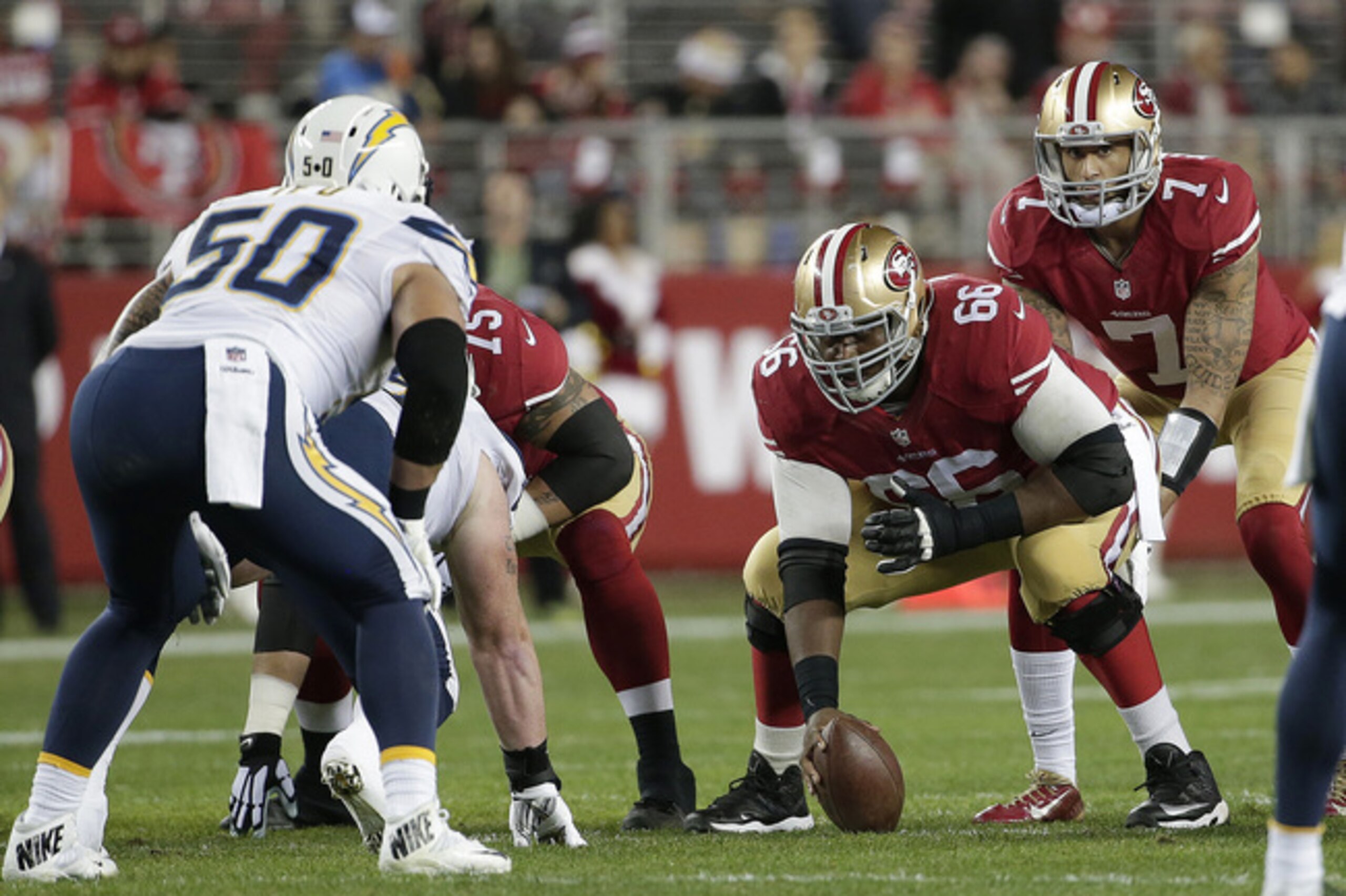 Marcus Martin (No. 66) started eight games at center during his rookie campaign but figures to be a prominent backup at both center and guard this year. Marcus Martin (No. 66) started eight games at center during his rookie campaign but figures to be a prominent backup at both center and guard this year.