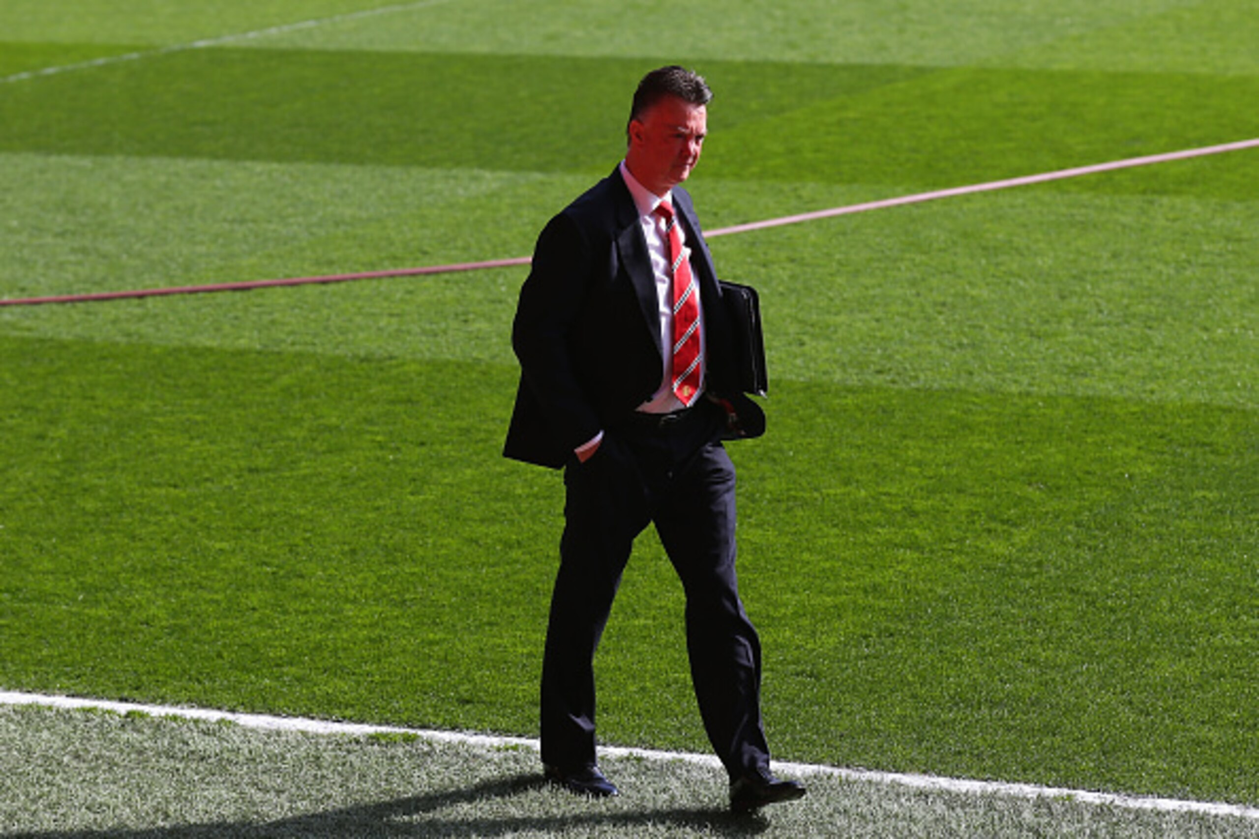 LIVERPOOL, ENGLAND - MARCH 22:  Louis van Gaal, manager of Manchester United arrives for the Barclays Premier League match between Liverpool and Manchester United at Anfield on March 22, 2015 in Liverpool, England.  (Photo by Alex Livesey/Getty Images)
