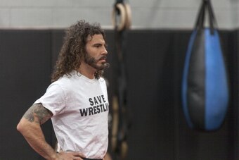 ALBUQUERQUE, NM - APRIL 2: UFC featherweight contender Clay Guida looks to the mat during an open training session for fans and media at the Jackson's Mixed Martial Arts and Fitness on April 2, 2014 in Albuquerque, New Mexico. (Photo by Aaron Sweet/Getty 