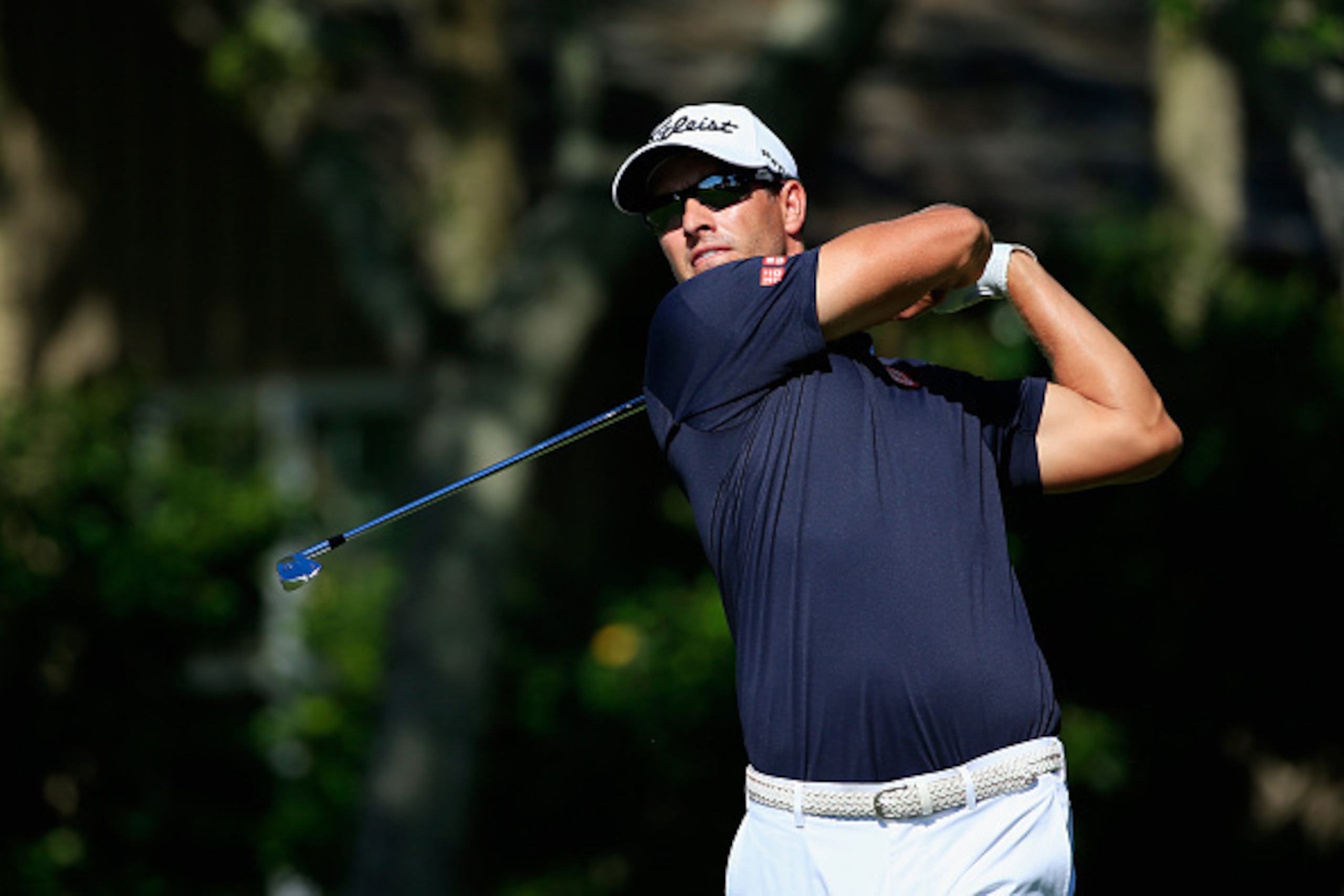 ORLANDO, FL - MARCH 21:  Adam Scott of Australia hits his tee shot on the fifth hole during the third round of the Arnold Palmer Invitational Presented By MasterCard at the Bay Hill Club and Lodge on March 21, 2015 in Orlando, Florida.  (Photo by Michael 