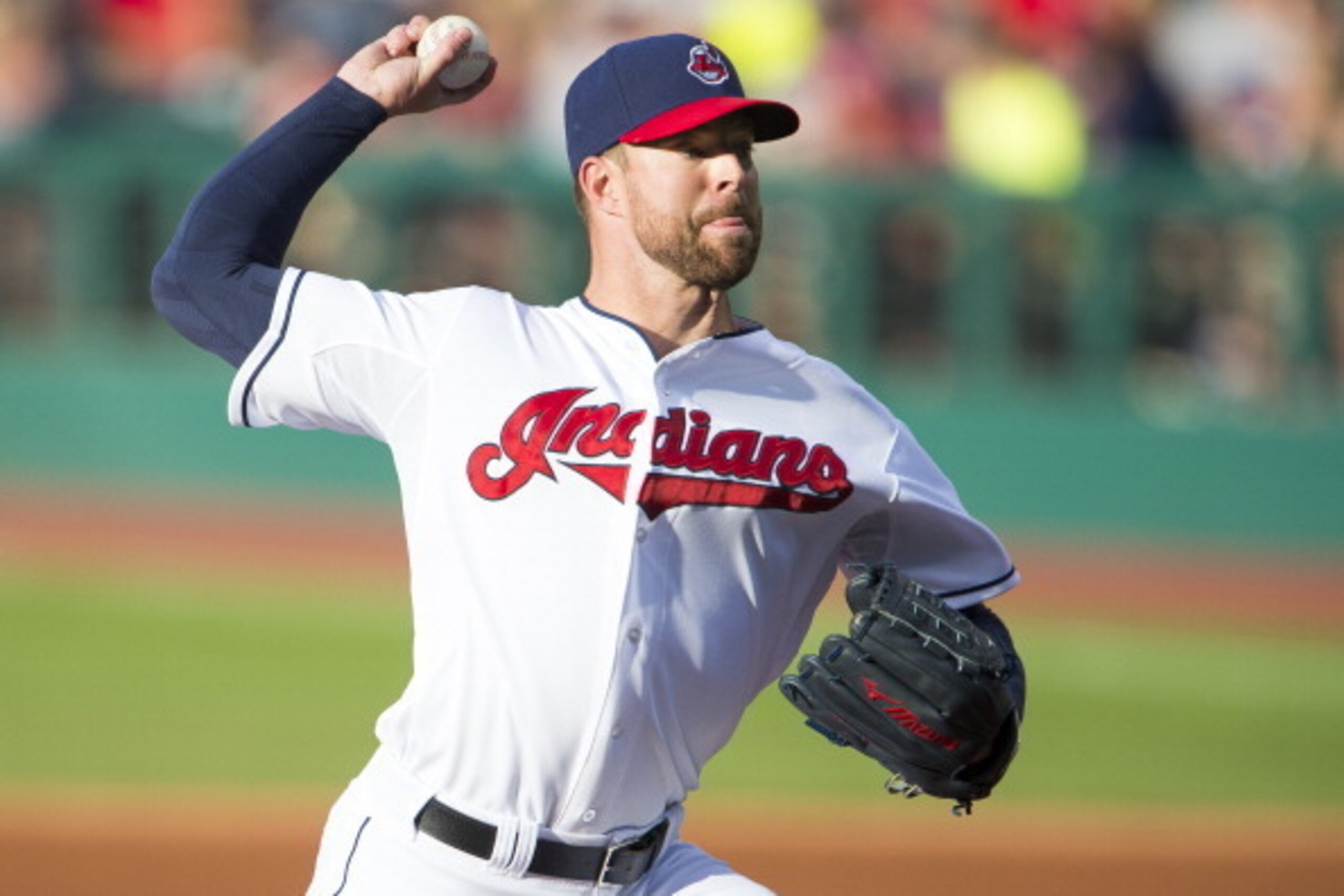 CLEVELAND, OH - MAY 30: Starting pitcher Corey Kluber #28 of the Cleveland Indians pitches during the first inning against the Colorado Rockies at Progressive Field on May 30, 2014 in Cleveland, Ohio.  (Photo by Jason Miller/Getty Images)