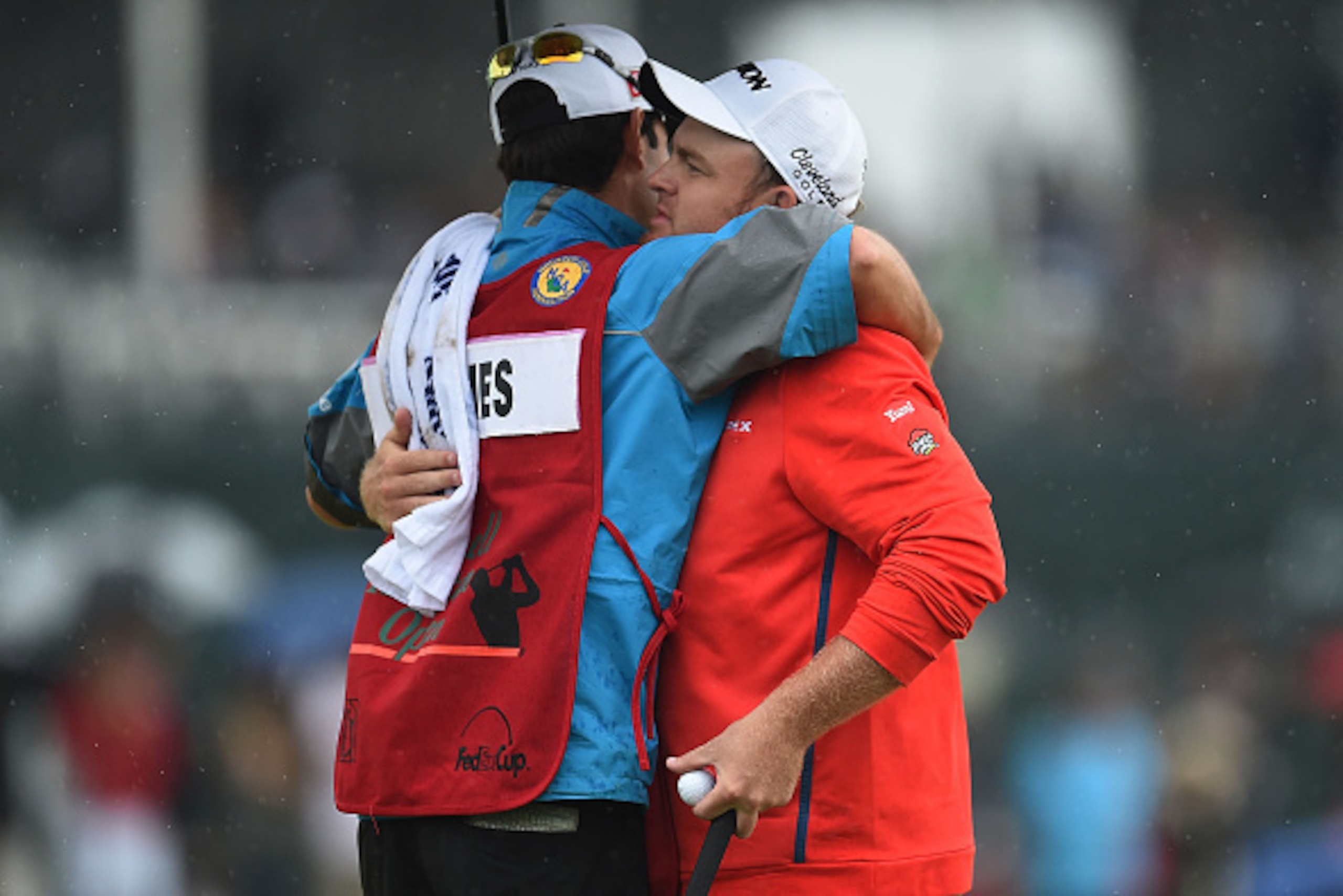HUMBLE, TX - APRIL 05: J.B. Holmes embraces his caddie following an eight-under par 64 in the final round of the Shell Houston Open at the Golf Club of Houston on April 5, 2015 in Humble, Texas. (Photo by Stacy Revere/Getty Images) HUMBLE, TX - APRIL 05: J.B. Holmes embraces his caddie following an eight-under par 64 in the final round of the Shell Houston Open at the Golf Club of Houston on April 5, 2015 in Humble, Texas. (Photo by Stacy Revere/Getty Images)