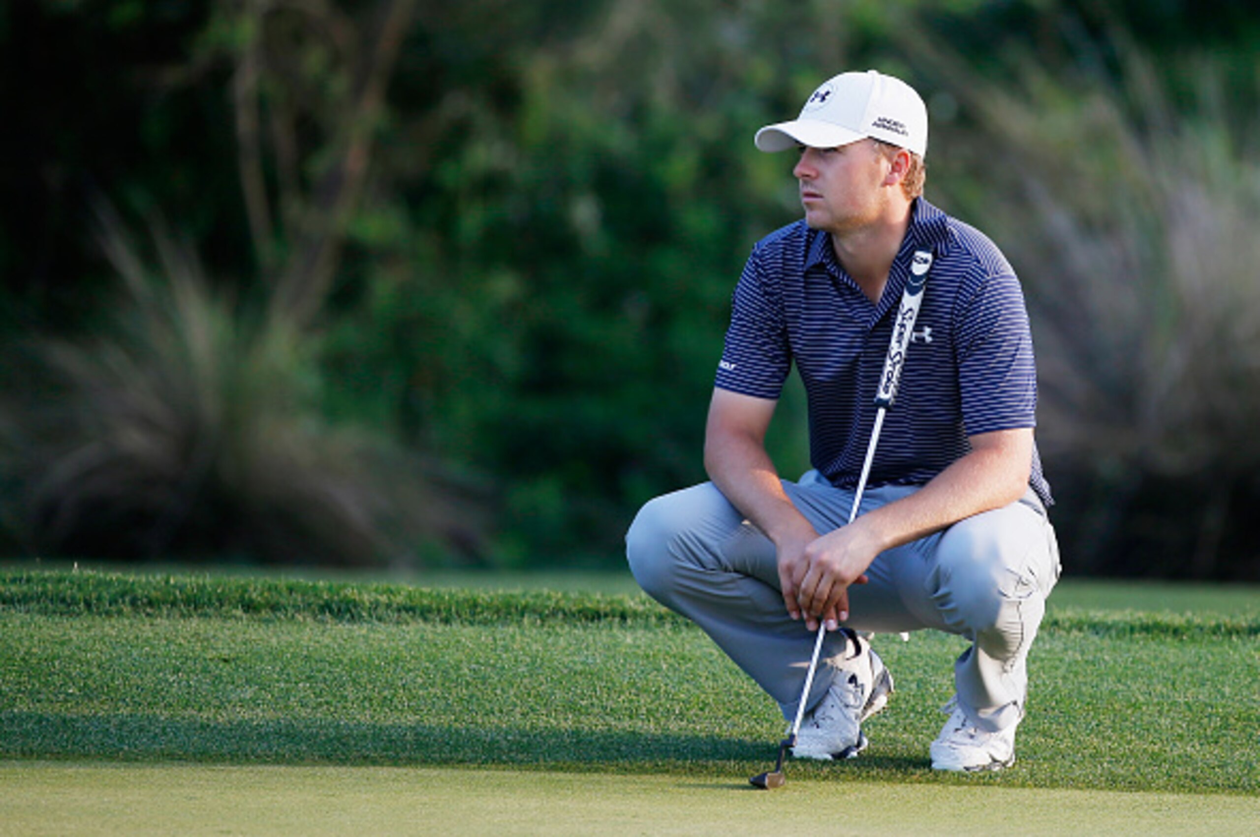 HUMBLE, TX - APRIL 01:  Jordan Spieth waits on a green during the pro-am prior to the start of the Shell Houston Open at the Golf Club of Houston on April 1, 2015 in Humble, Texas.  (Photo by Scott Halleran/Getty Images)
