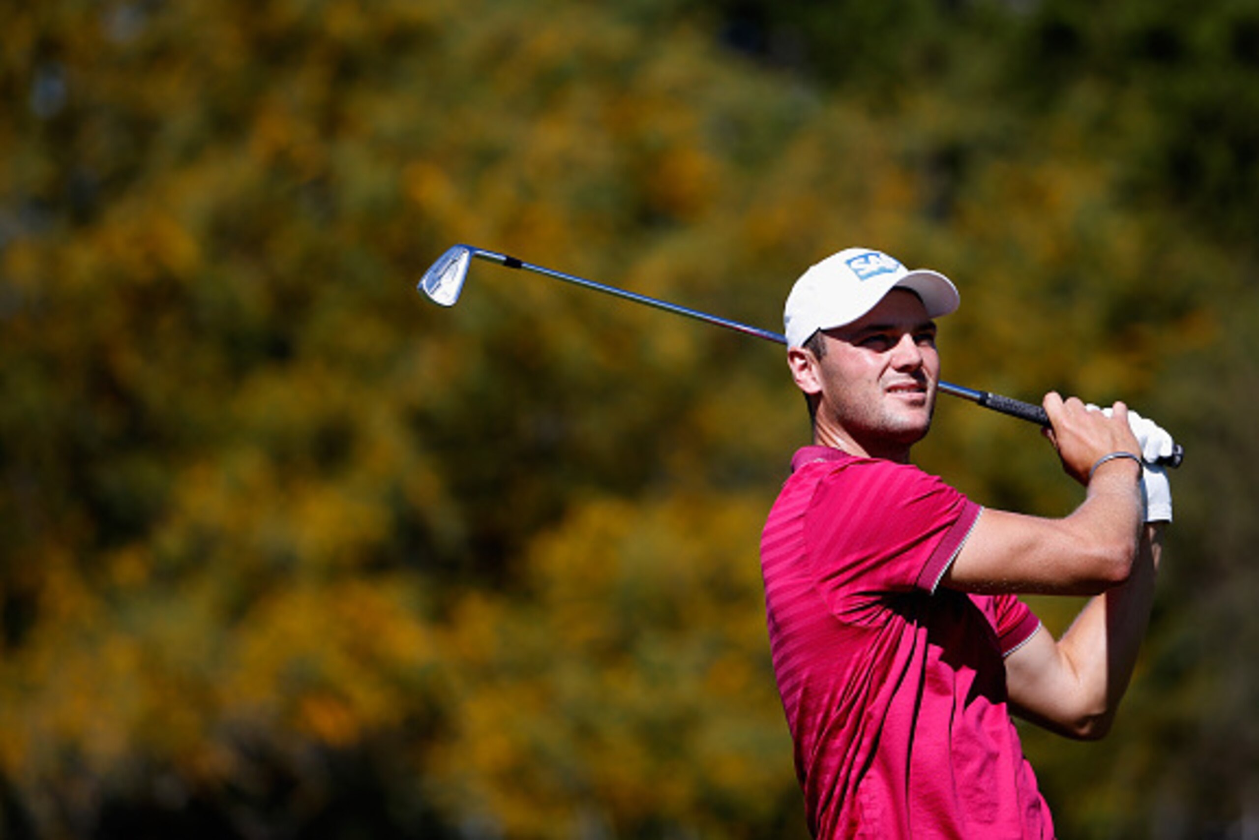 SAN ANTONIO, TX - MARCH 27:  Martin Kaymer of Germany tees off on the 13th hole during round two of the Valero Texas Open at TPC San Antonio AT&T Oaks Course on March 27, 2015 in San Antonio, Texas.  (Photo by Christian Petersen/Getty Images)