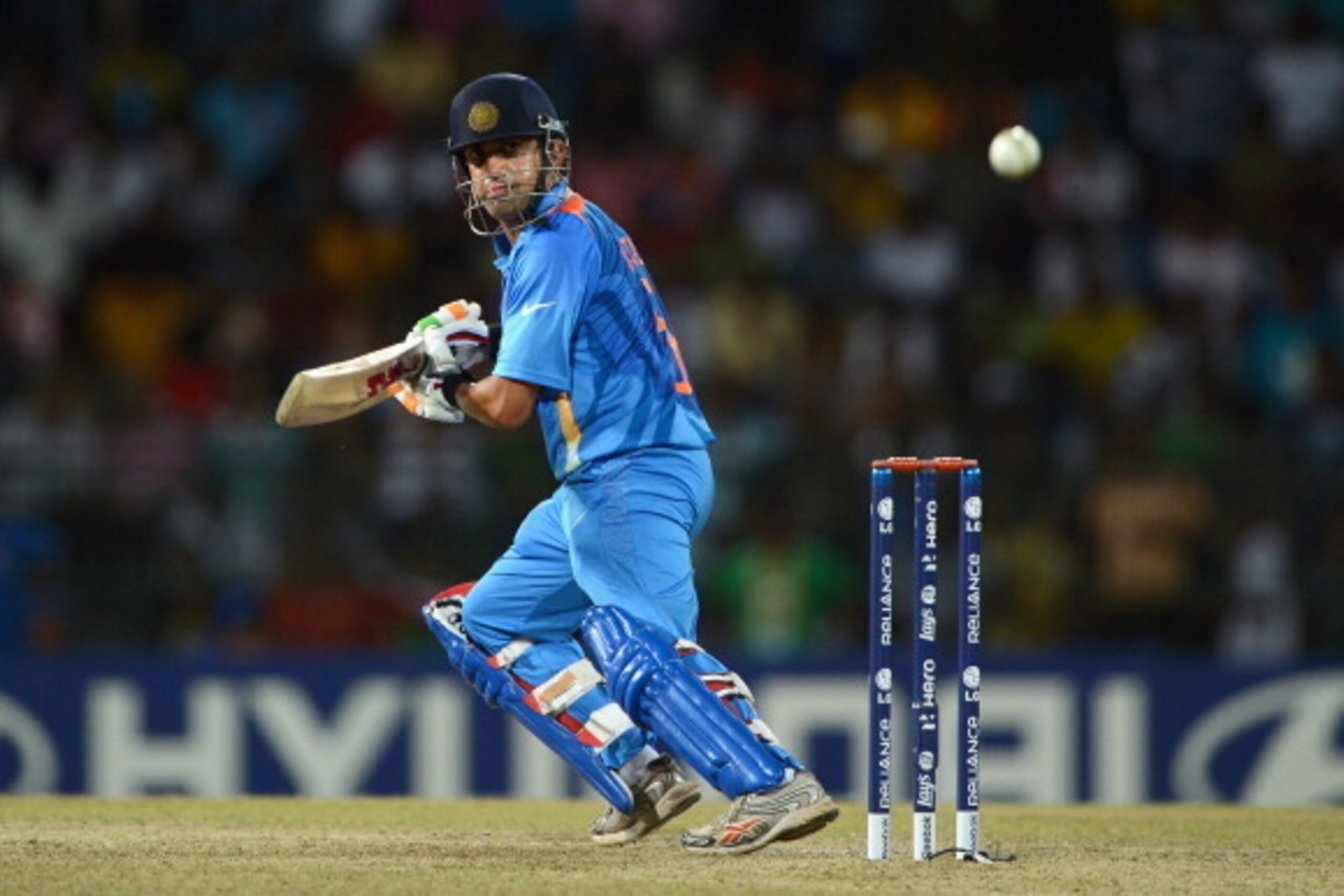 COLOMBO, SRI LANKA - SEPTEMBER 23:  Gautam Gambhir of India bats during the  ICC World Twenty20 2012 Group A match between England and India at R. Premadasa Stadium on September 23, 2012 in Colombo, Sri Lanka.  (Photo by Gareth Copley/Getty Images)