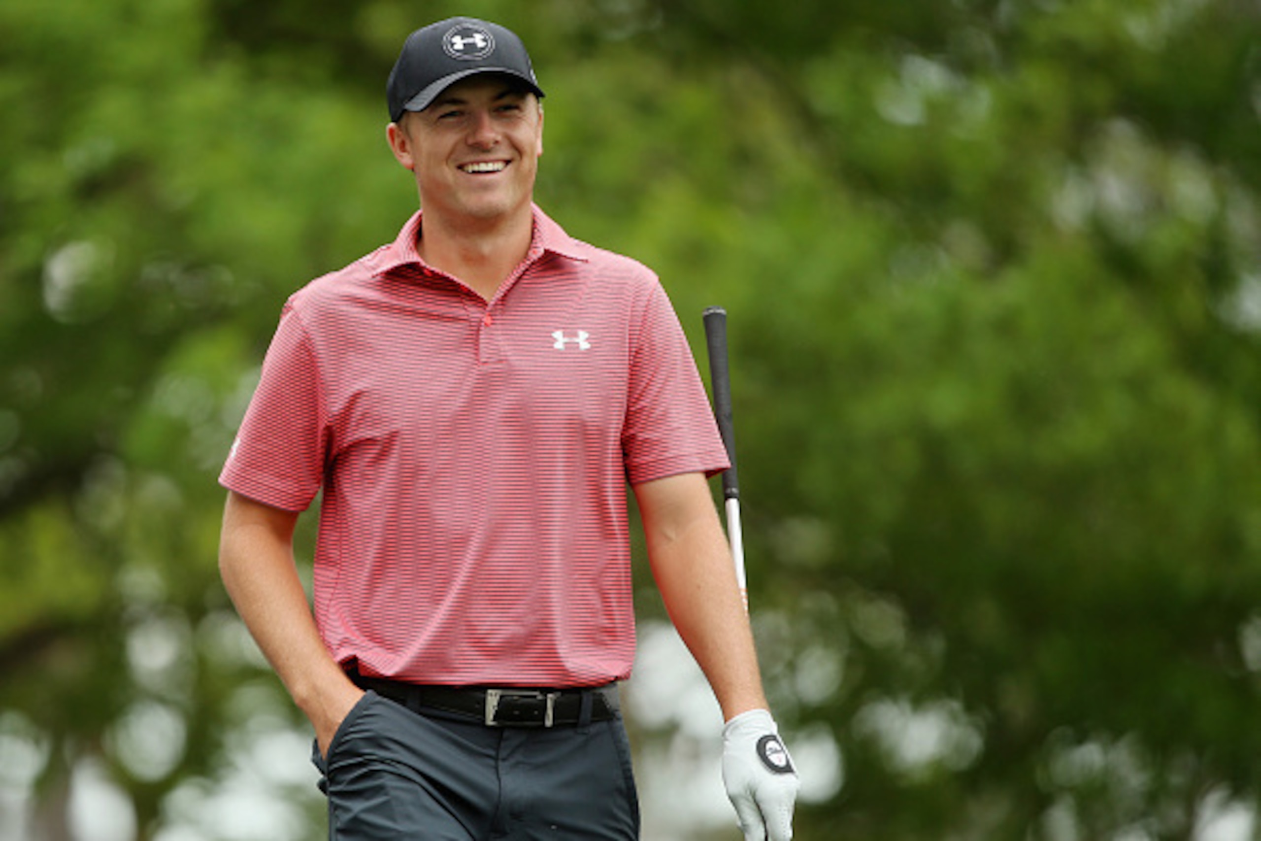 AUGUSTA, GA - APRIL 06: Jordan Spieth of the United States smiles during a practice round prior to the start of the 2015 Masters Tournament at Augusta National Golf Club on April 6, 2015 in Augusta, Georgia. (Photo by Andrew Redington/Getty Images) AUGUSTA, GA - APRIL 06: Jordan Spieth of the United States smiles during a practice round prior to the start of the 2015 Masters Tournament at Augusta National Golf Club on April 6, 2015 in Augusta, Georgia. (Photo by Andrew Redington/Getty Images)